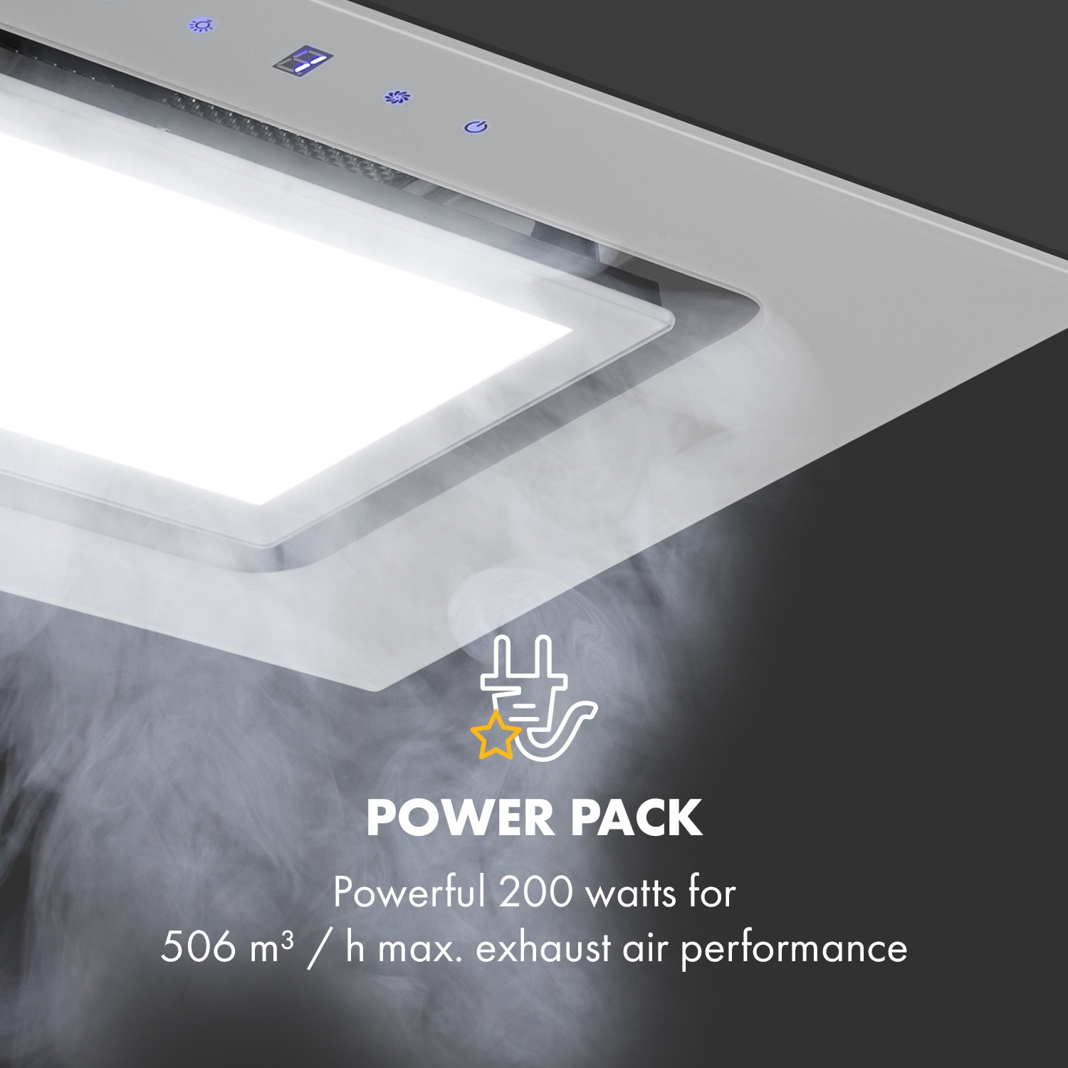 Hektor Brilliant Edition, Fan Module, 52cm, 506m³ / h, Touch, White White