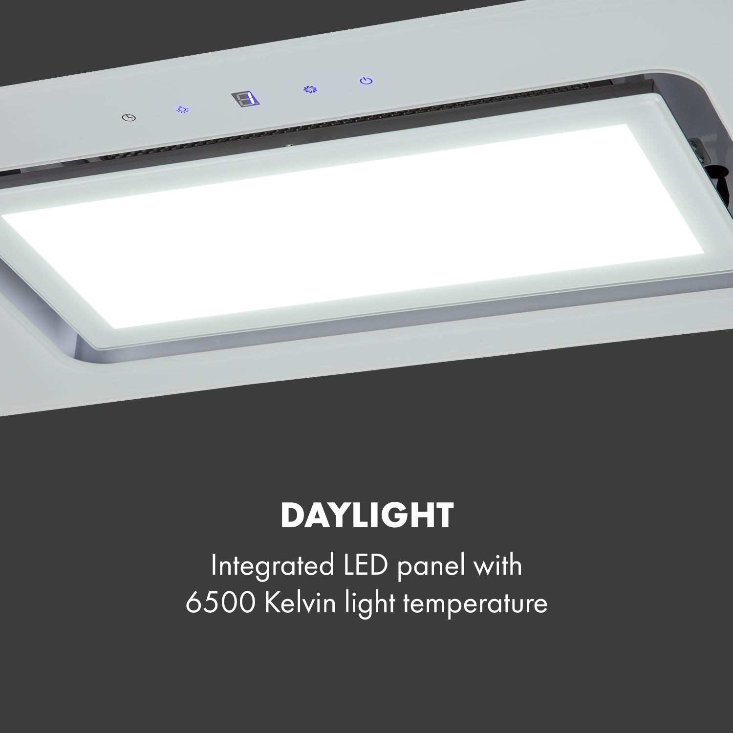 Hektor Brilliant Edition ventilatiemodule 52 cm 506 m³/h touch glas wit Wit