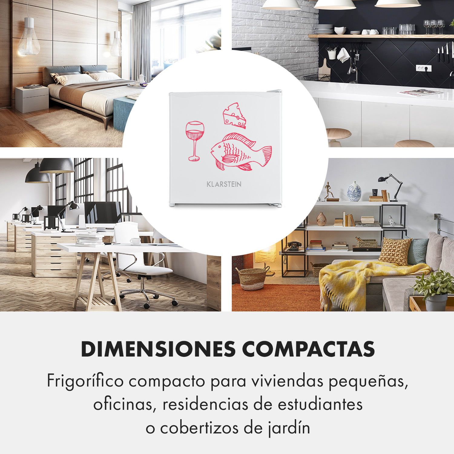 Frigorífico Spitzbergen Aca 46 litros, congelador 4 litros, 1 estante 40 L | Blanco