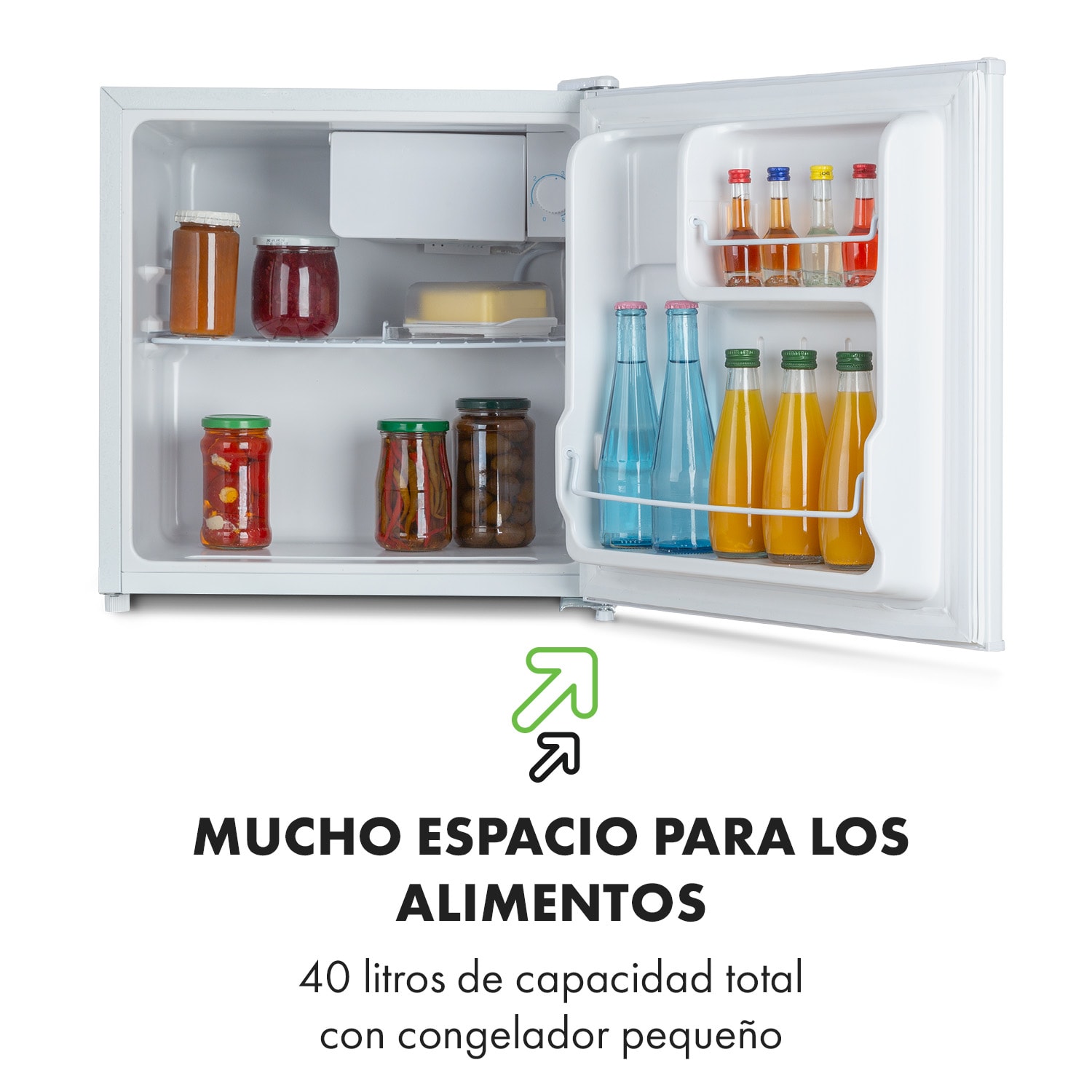 Frigorífico Spitzbergen Aca 46 litros, congelador 4 litros, 1 estante 40 L | Blanco