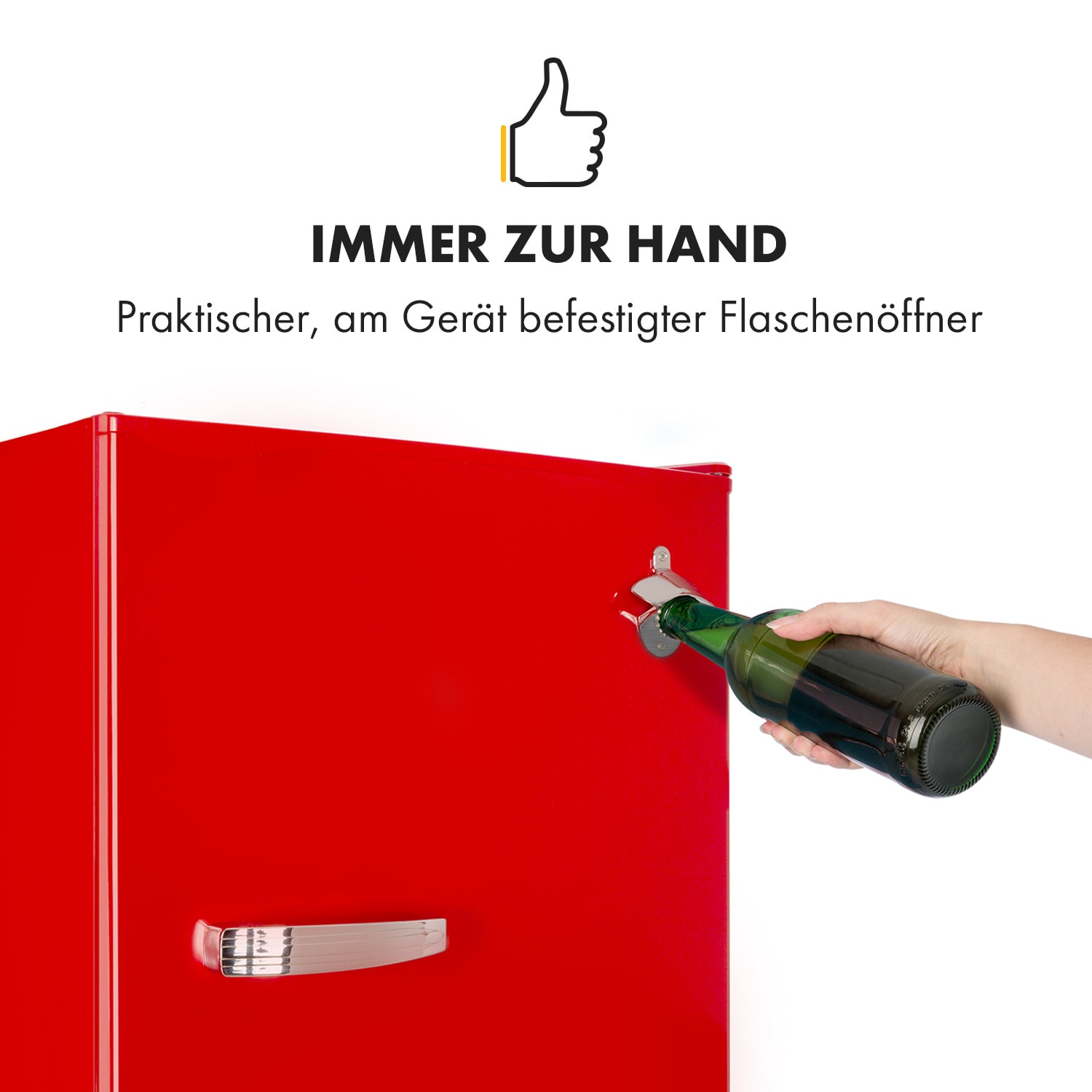 Beercracker 91L Kühlschrank 7 Liter Gefrierfach Flaschenöffner 