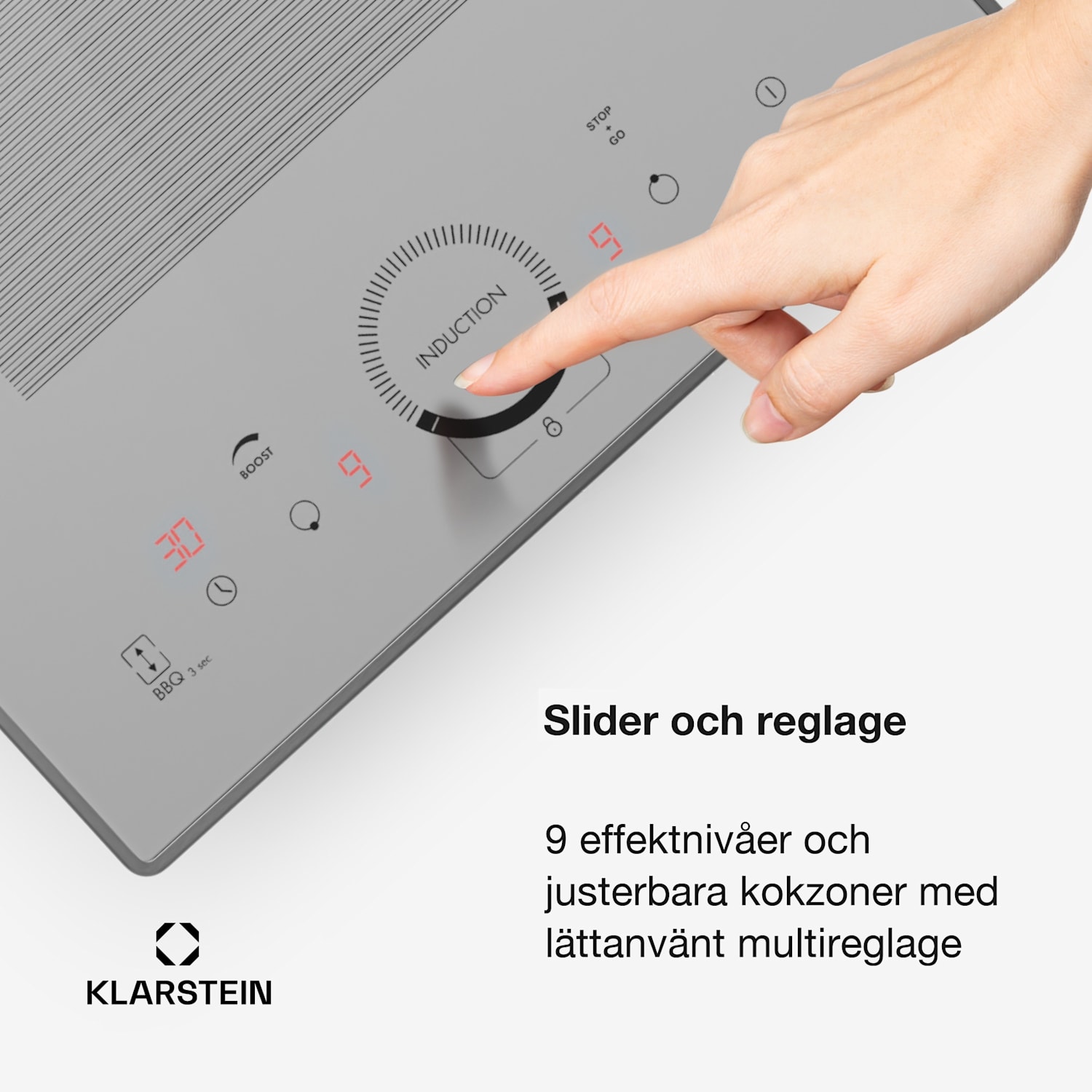 Delicatessa Slim Domino Induktionshäll 3500W timer 