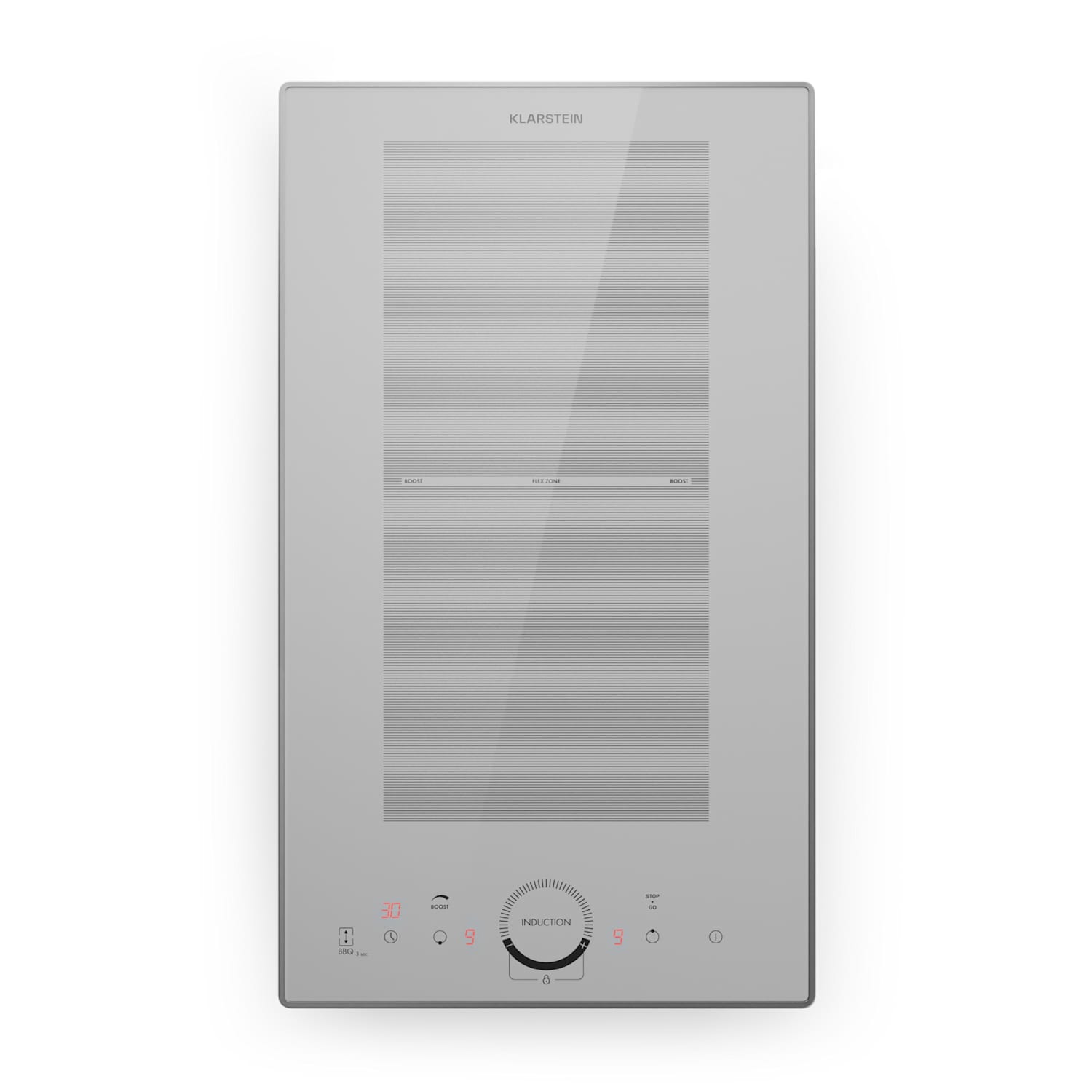 Delicatessa Slim Domino Cocina de inducción 3500W Temporizador Slim Domino | 30 cm | Vidrio Blanco