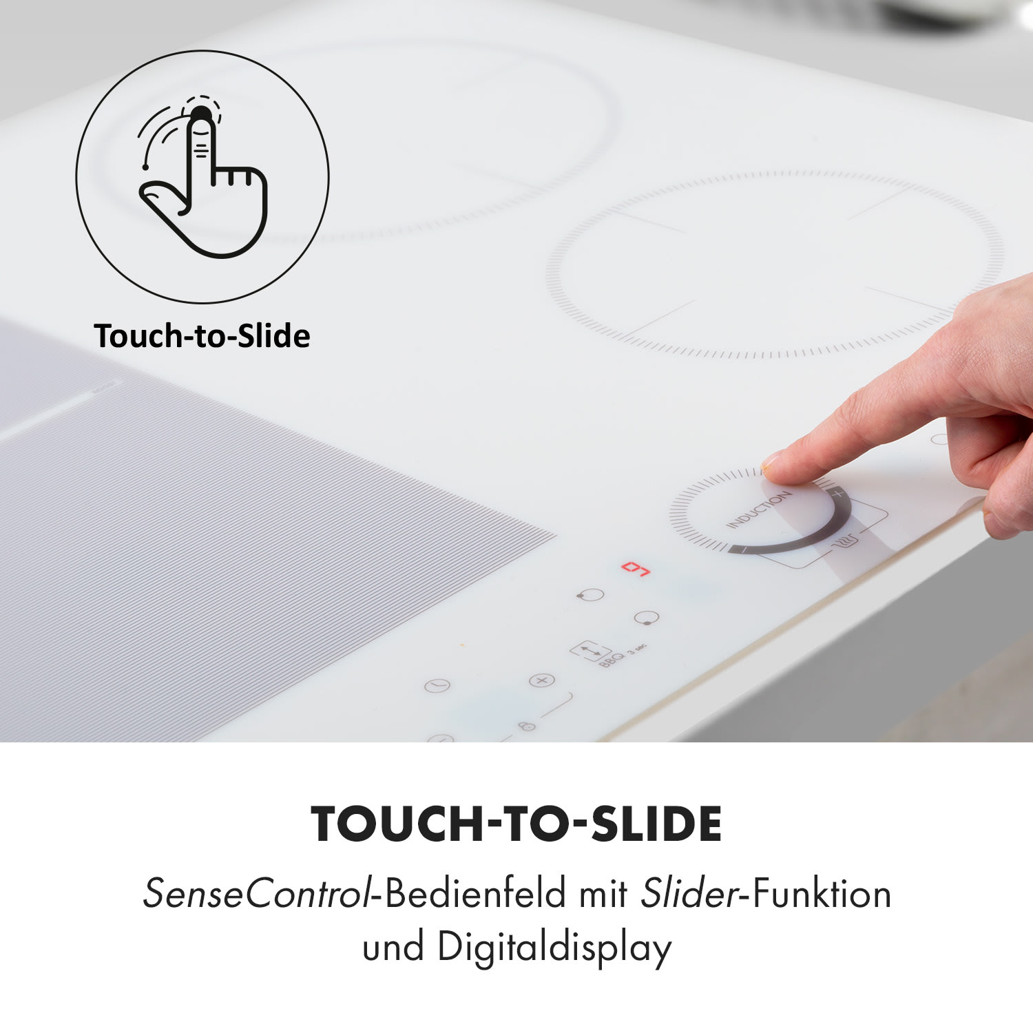 Delicatessa 60 Hybrid Einbaukochfeld Induktion 4 Zonen 7000W 