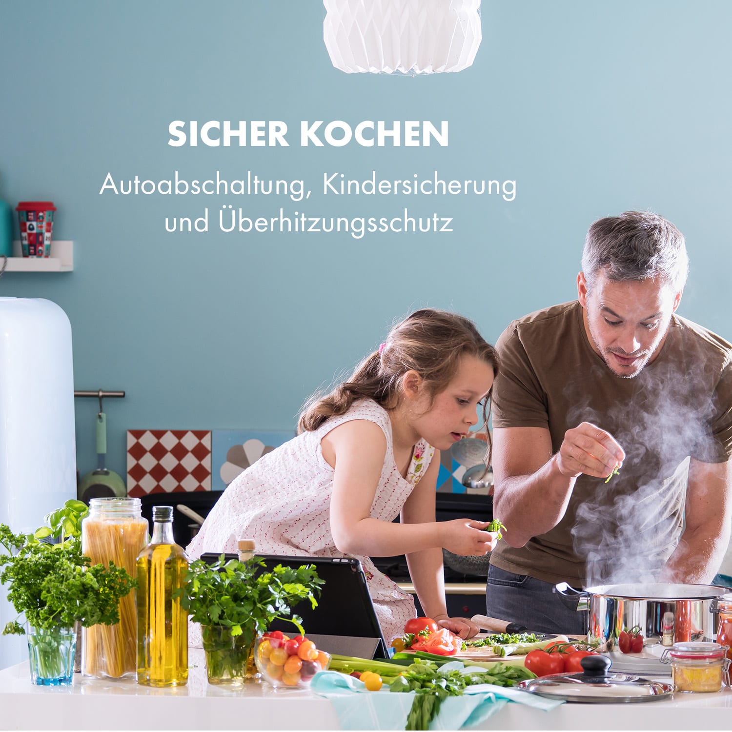 Delicatessa 60 Hybrid Einbaukochfeld Induktion 4 Zonen 7000W 4 | Weißes Glas