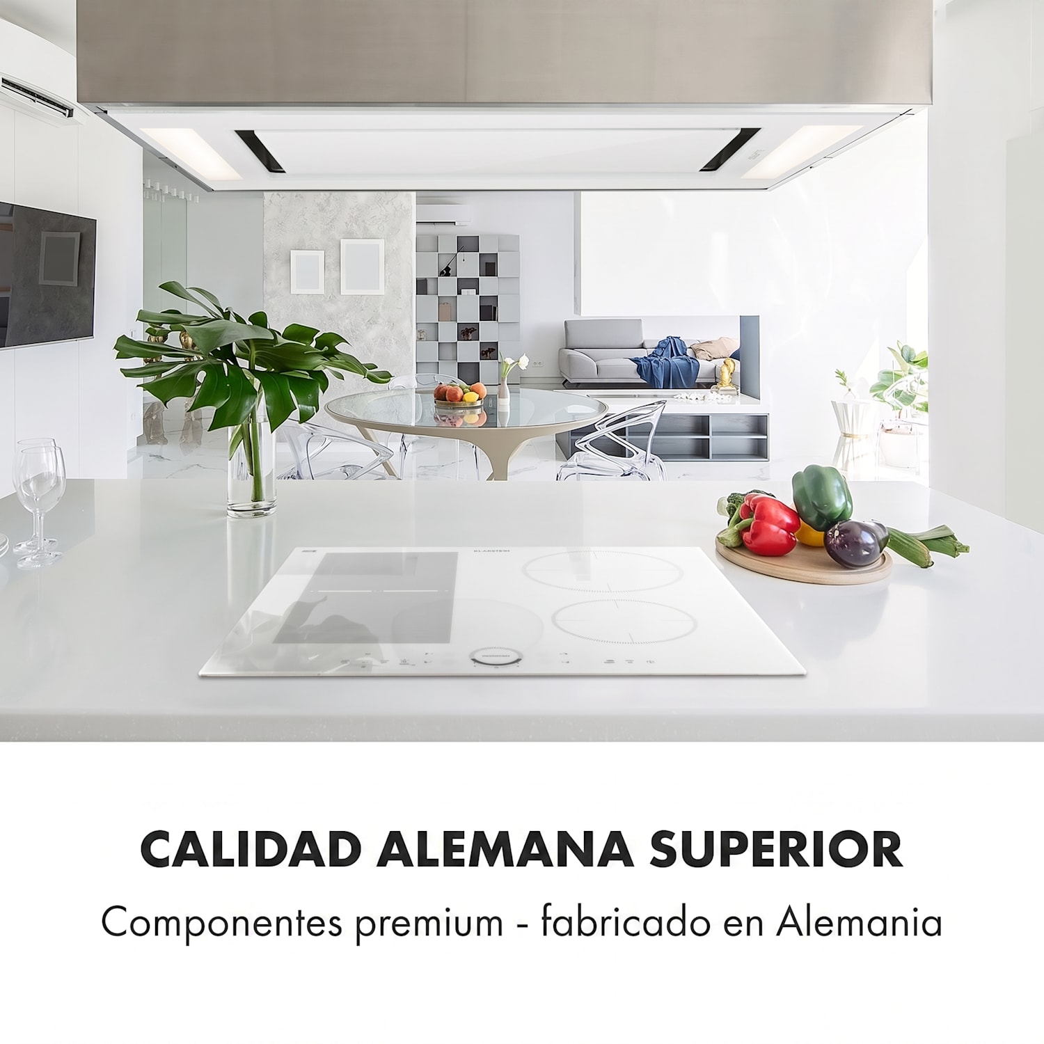 Delicatessa 60 Hybrid Cocina encastrable de inducción de 4 zonas 7000W 4 | Vidrio Blanco