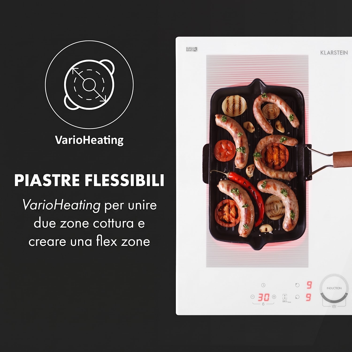 Delicatessa 60 Hybrid, Piano Cottura a Induzione, 4 Zone, 7000W 4 | Bianco trasparente