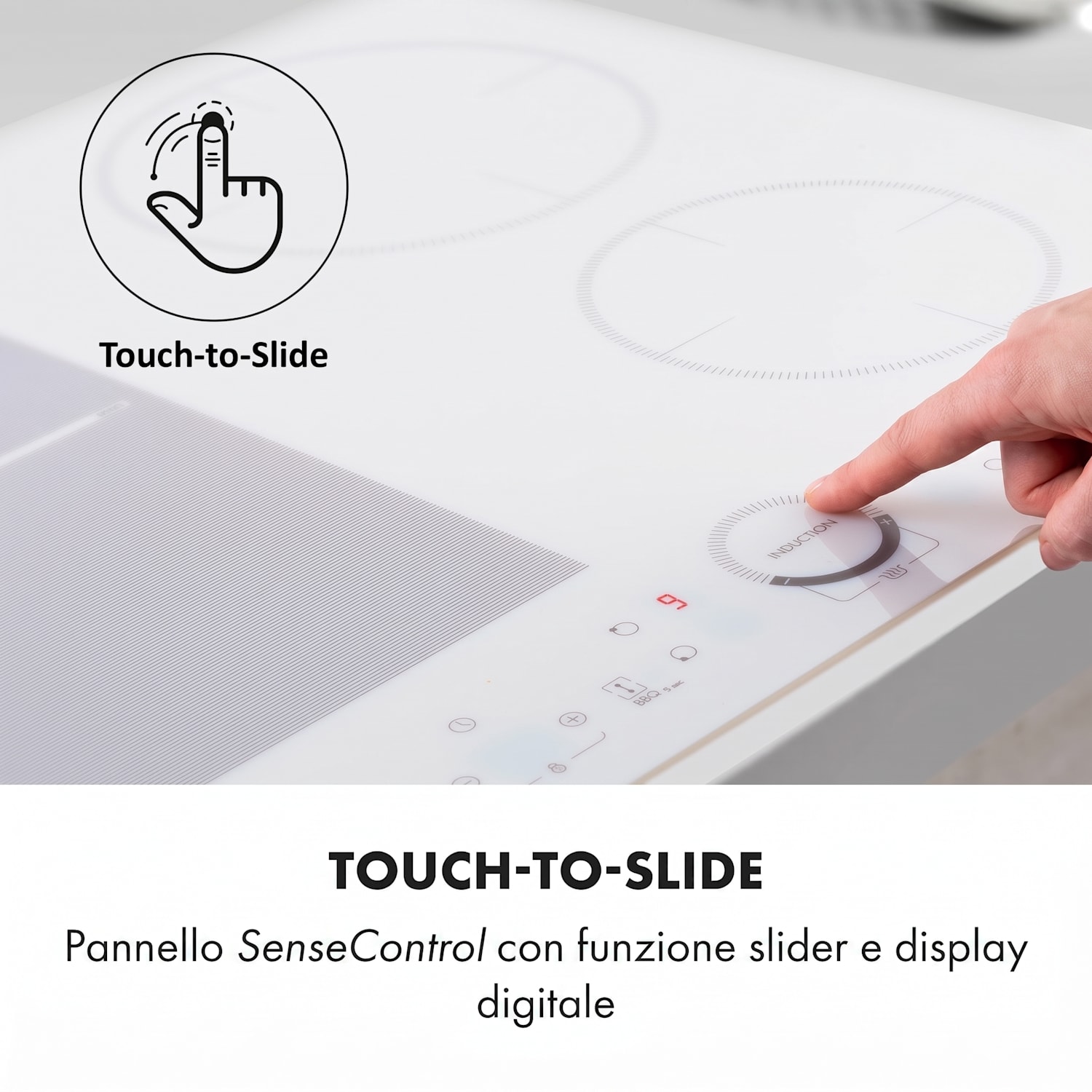 Delicatessa 60 Hybrid, Piano Cottura a Induzione, 4 Zone, 7000W 4 | Bianco trasparente
