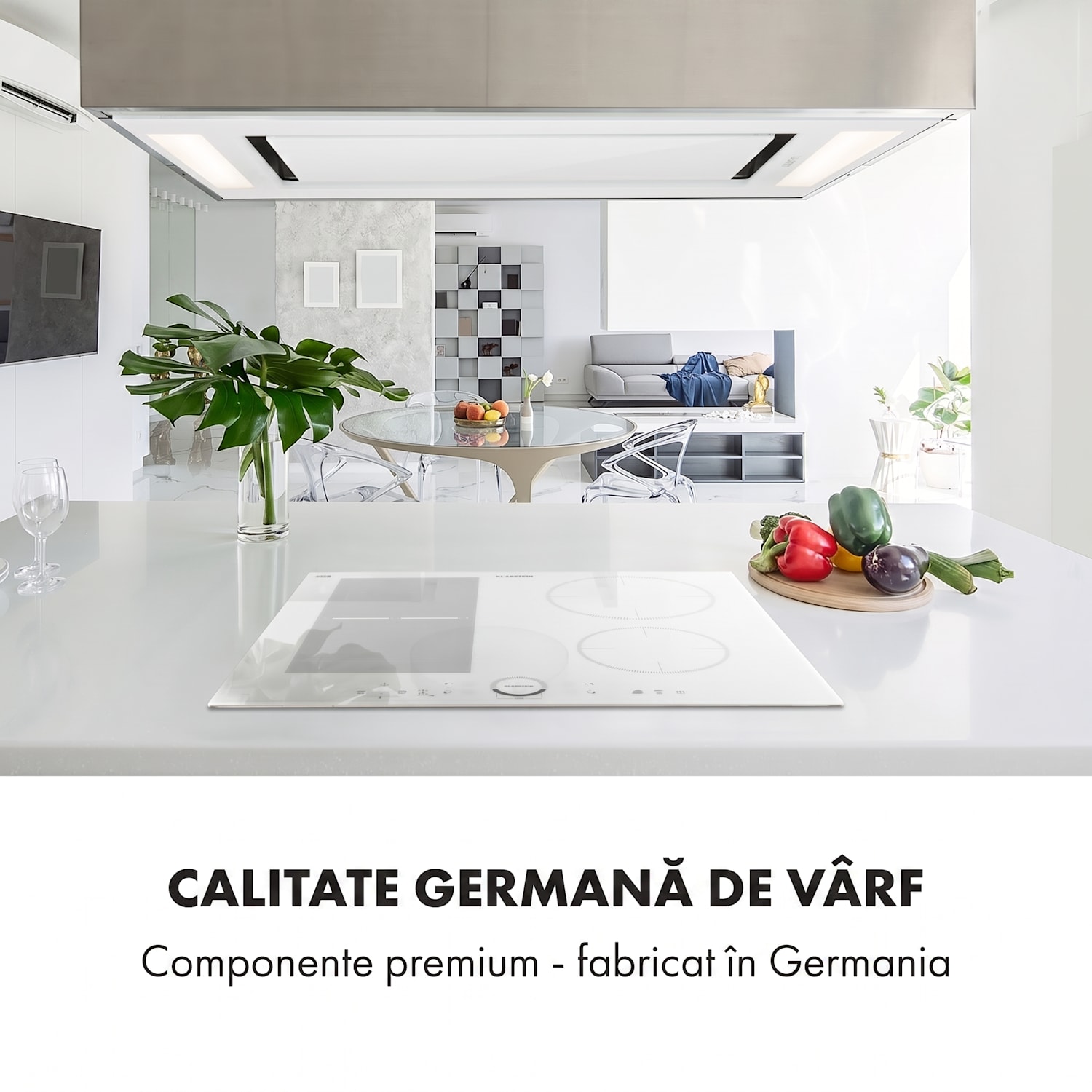Delicatessa 60 Hybrid, plita încorporabila, cu inductie, 4 zone, 7000 W 4 | Sticlă albă