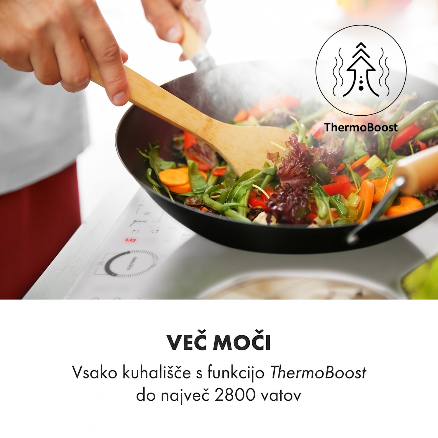 Delicatessa 60 Hybrid, vgradna kuhalna plošča, indukcija, 4 cone, 7000 W 4 | Belo Steklo
