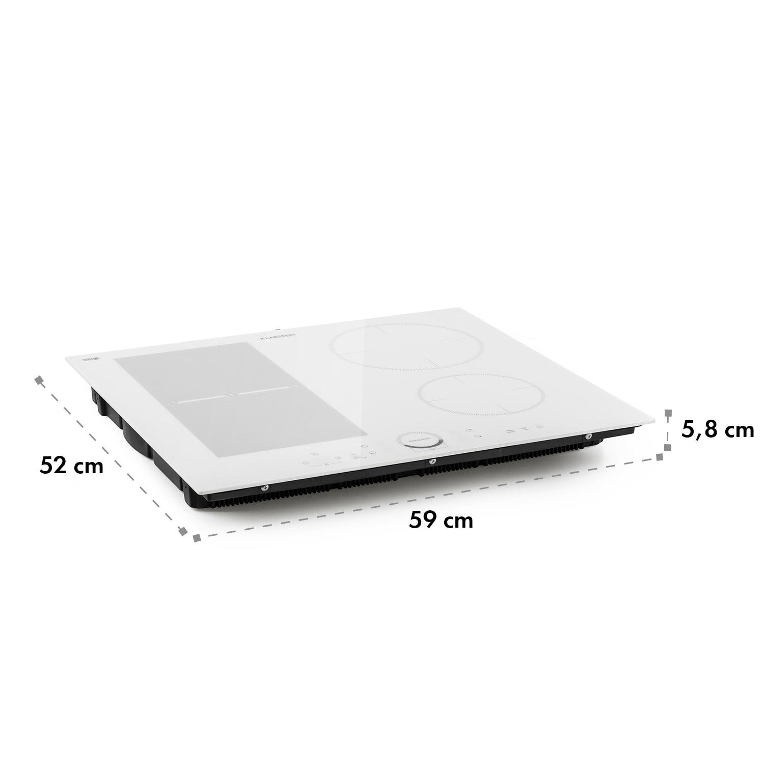 Delicatessa 60 Hybrid Cocina encastrable de inducción de 4 zonas 7000W 4 | Vidrio Blanco