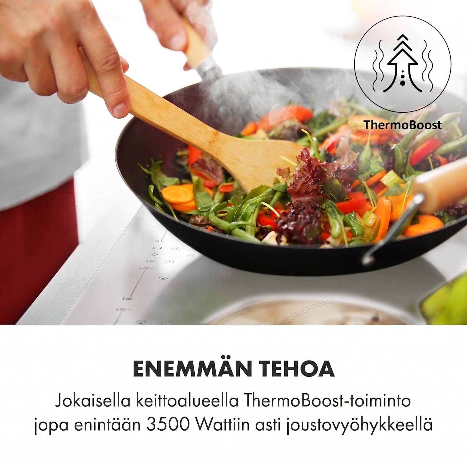 Delicatessa 77 Hybrid, integroitava induktioliesitaso, 4 aluetta, 7000 W, omavarainen 4 | Valkoinen