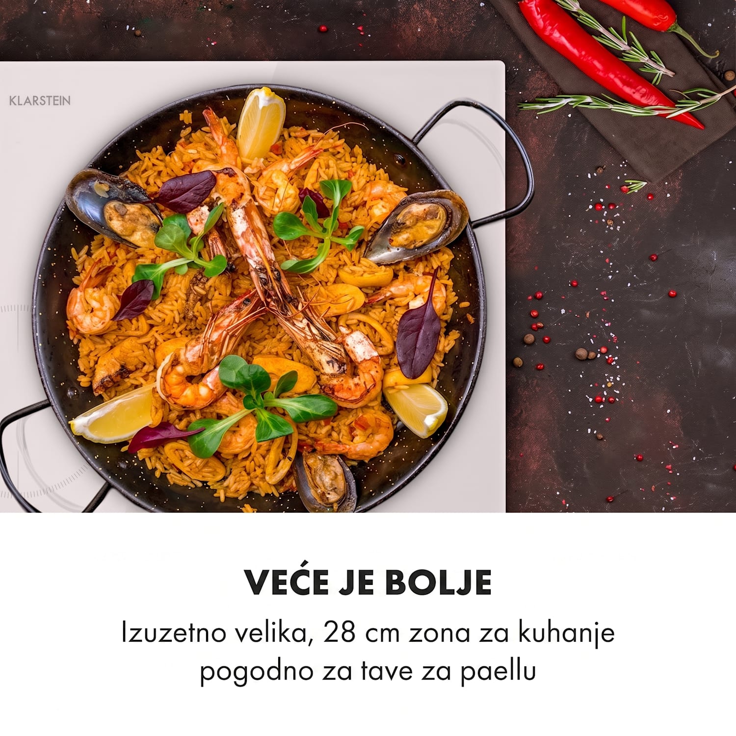 Delicatessa 77 Hibrid, ugradbena ploča za kuhanje, indukcija, 4 zone, 7000 W 4 | Bijela