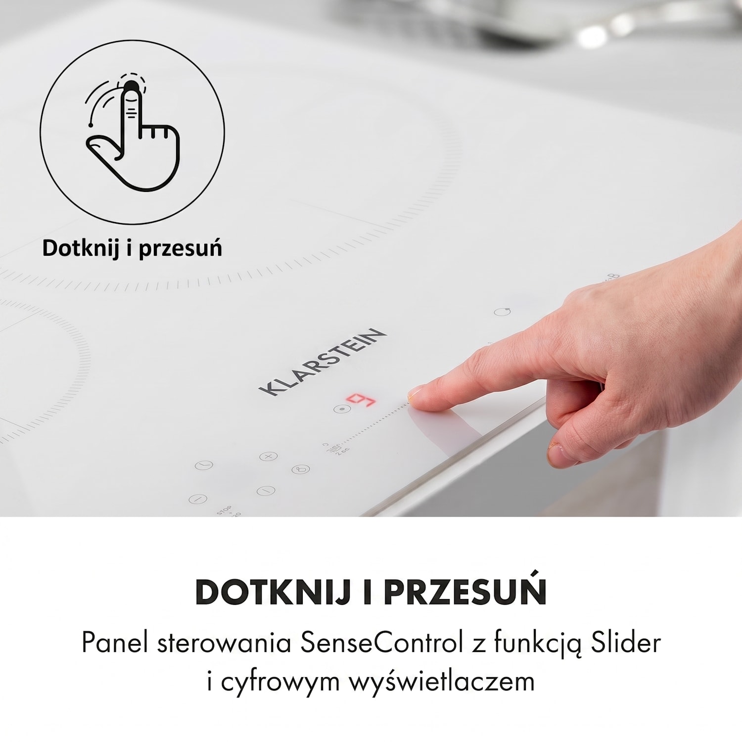 Delicatessa 77 Hybrid, płyta indukcyjna do zabudowy, 4 strefy, 7000 W 4 | Biały