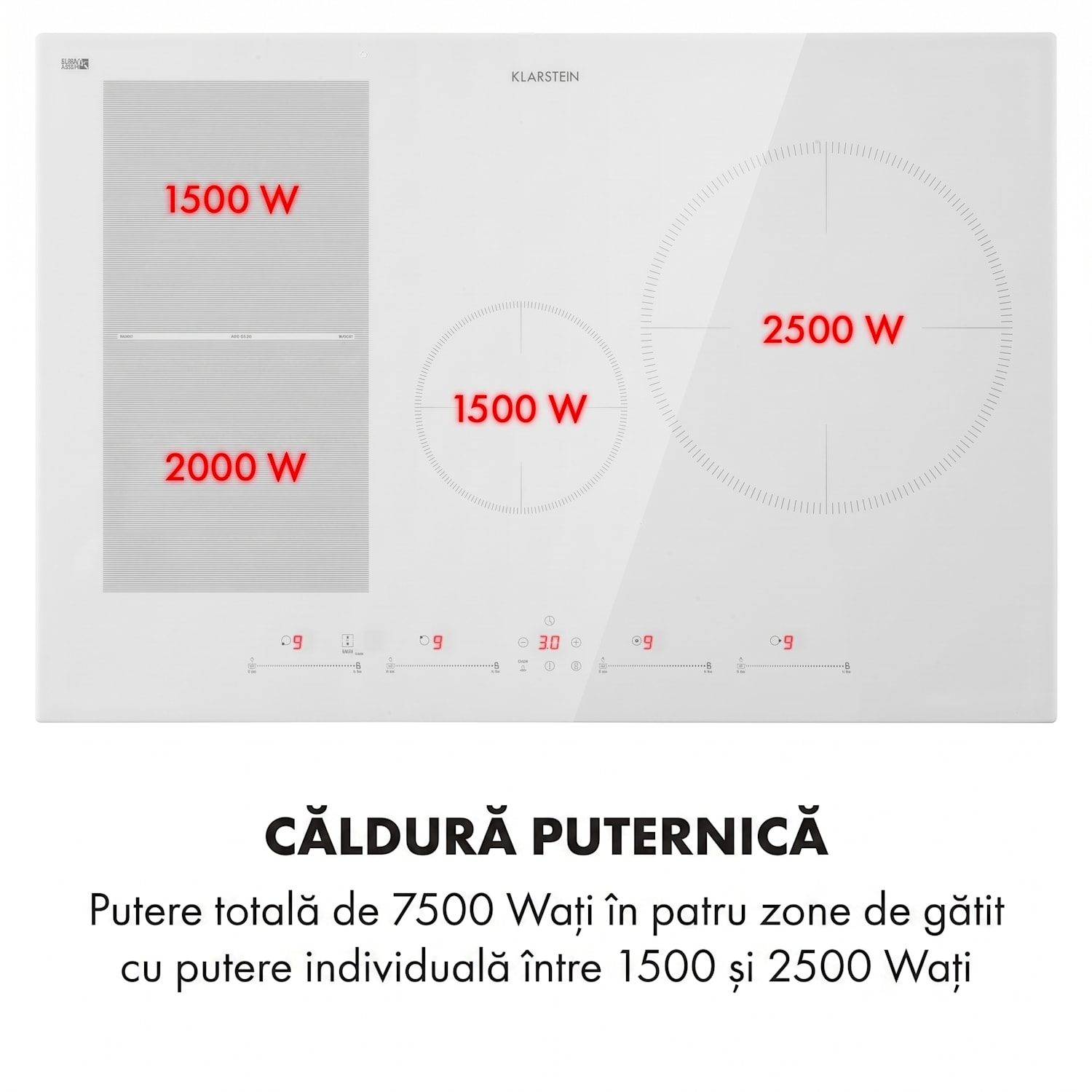 Delicatessa 77 Hybrid, plită cu inducție, 4 zone, 7000 W 4 | Alb
