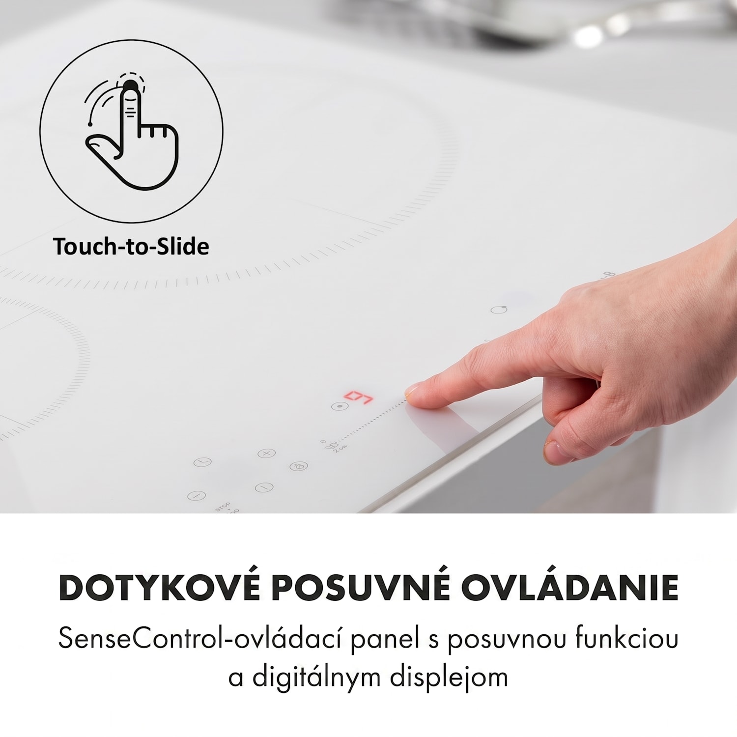 Delicatessa 77 Hybrid, vstavaná indukčná varná doska, 7000 W, 4 zóny 4 | Biela