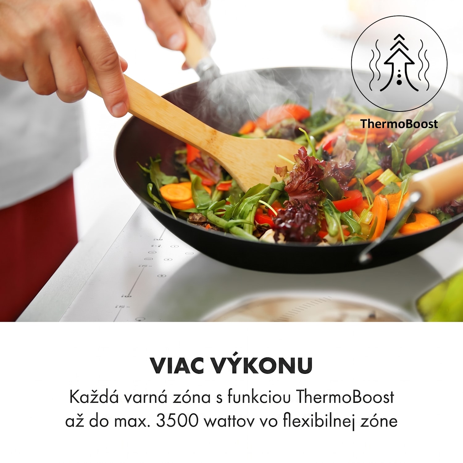Delicatessa 77 Hybrid, vstavaná indukčná varná doska, 7000 W, 4 zóny 4 | Biela