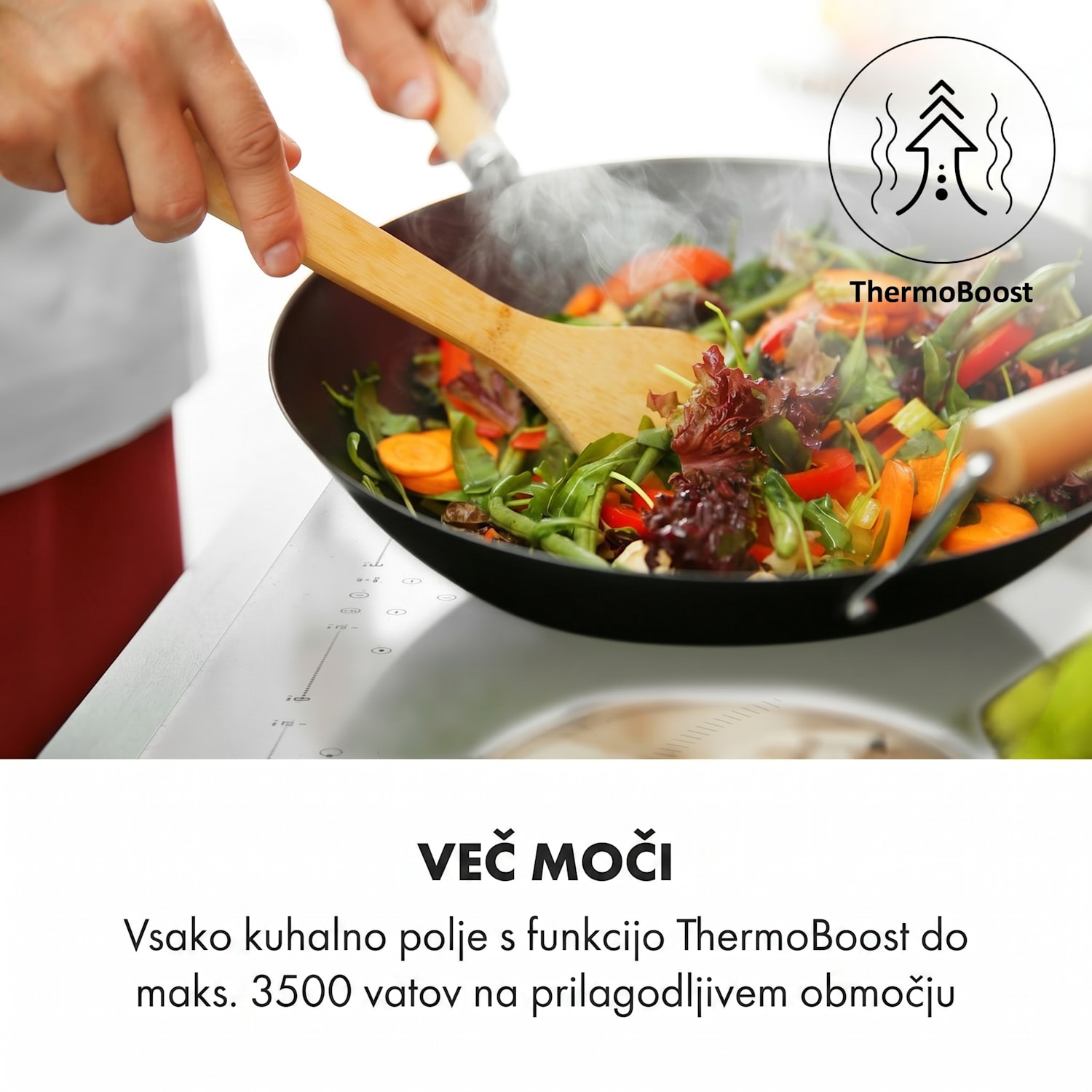 Delicatessa 77 Hybrid, vgradna kuhalna plošča, indukcija, 4 cone,  7000 W 4 | Bela