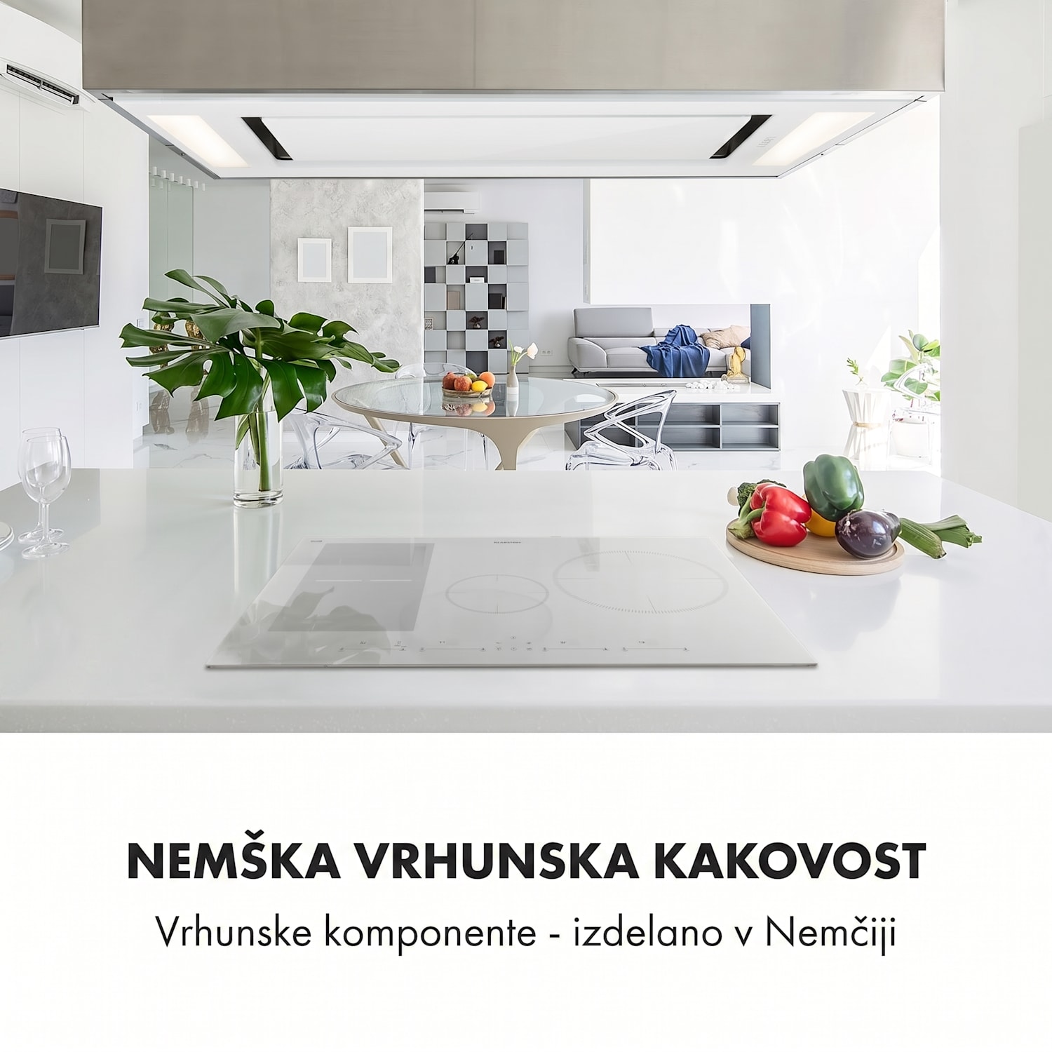 Delicatessa 77 Hybrid, vgradna kuhalna plošča, indukcija, 4 cone,  7000 W 4 | Bela