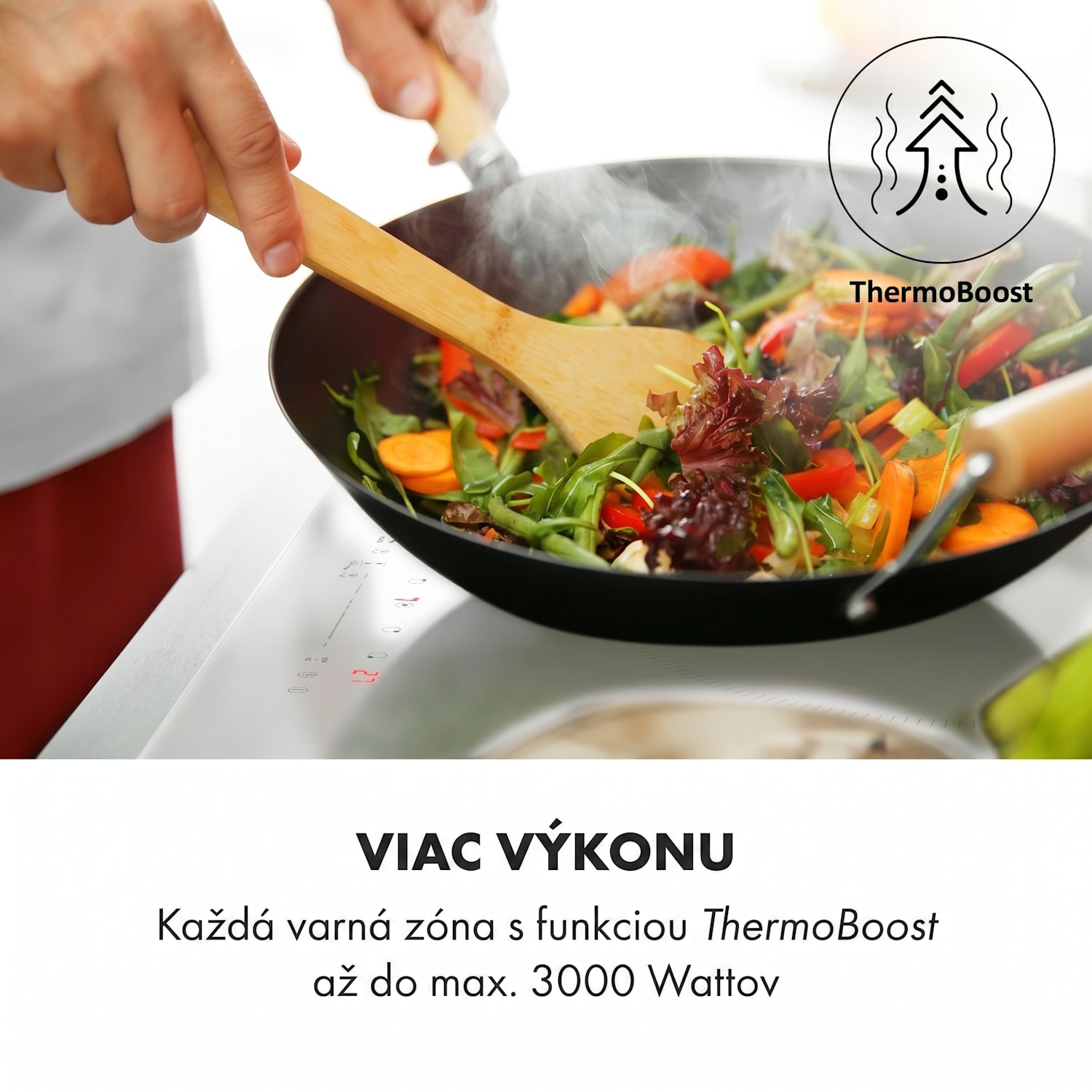 Delicatessa 90 Hybrid, vstavaná indukčná varná doska, 7400 W, 5 zón, čierna 5 | Biele sklo