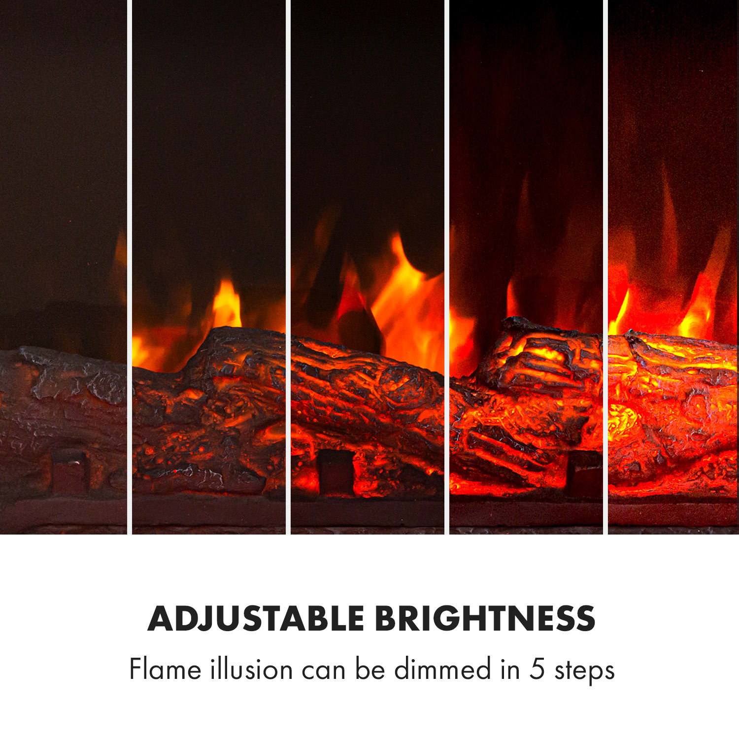 Aargua Smart, elektrický krb, 1000/2000 W, LED, 18–27 °C, týdenní časovač, bílý