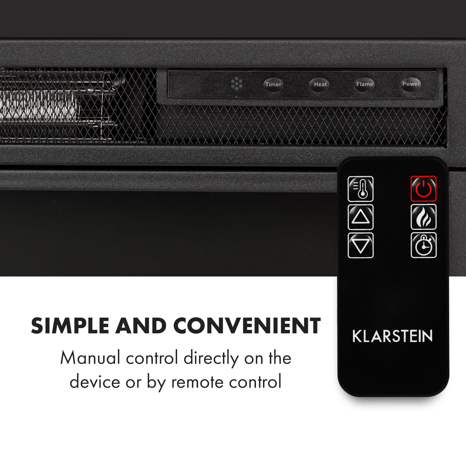 Aargua Smart, elektrický krb, 1000/2000 W, LED, 18–27 °C, týdenní časovač, bílý