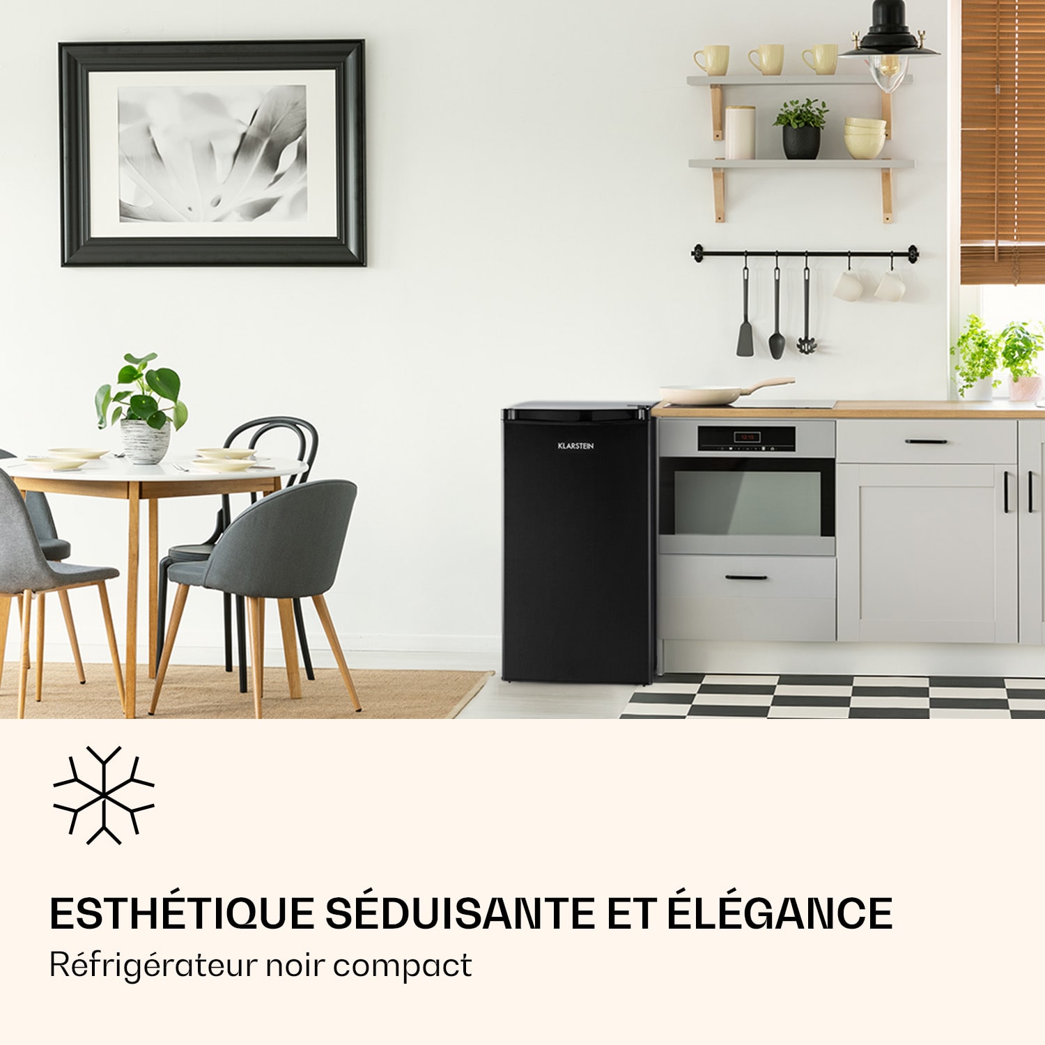 Obsidian Réfrigérateur 90 litres Bac à légumes 