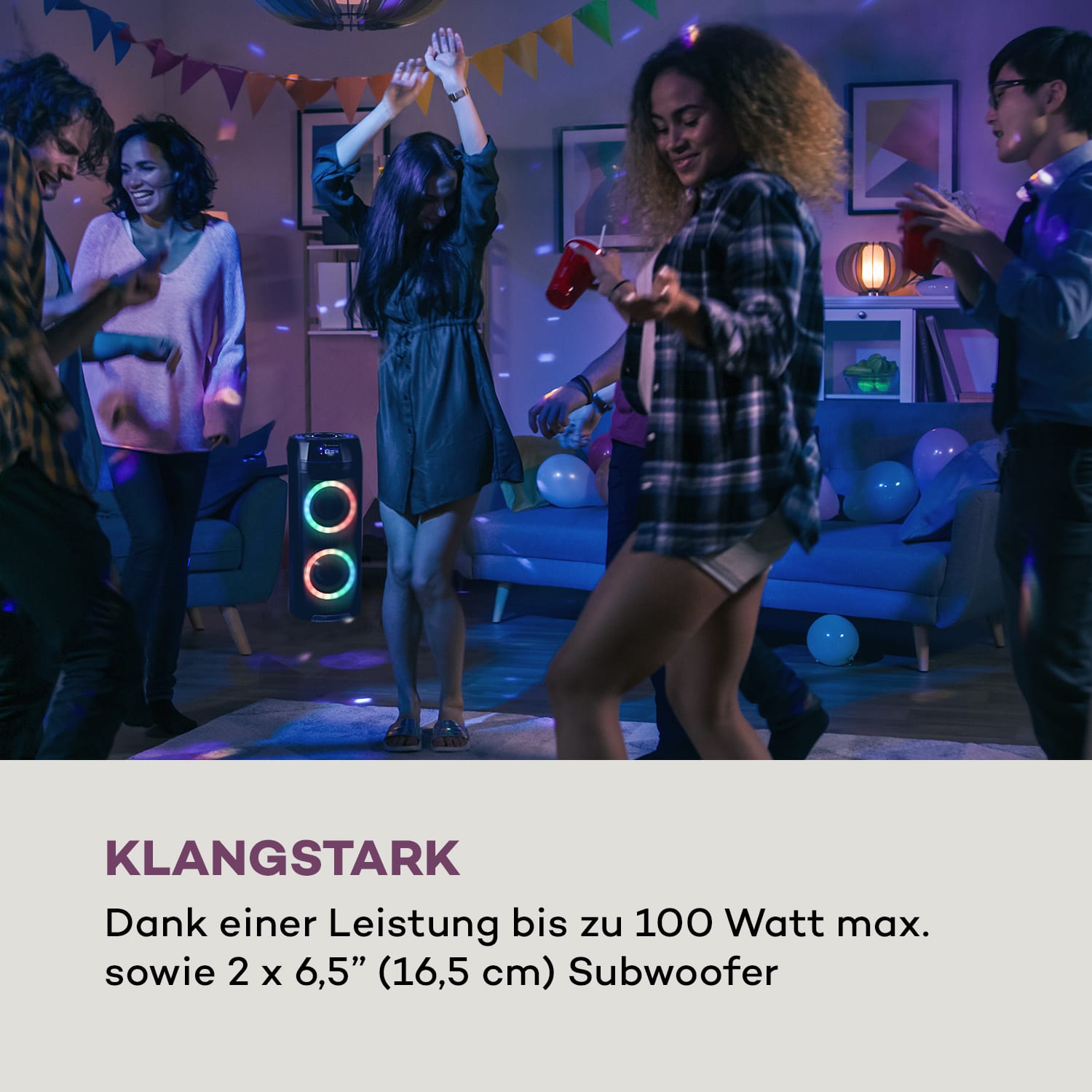 ULTRASONIC CD Partylautsprecher 100 Watt 2 x 6,5" Woofer 