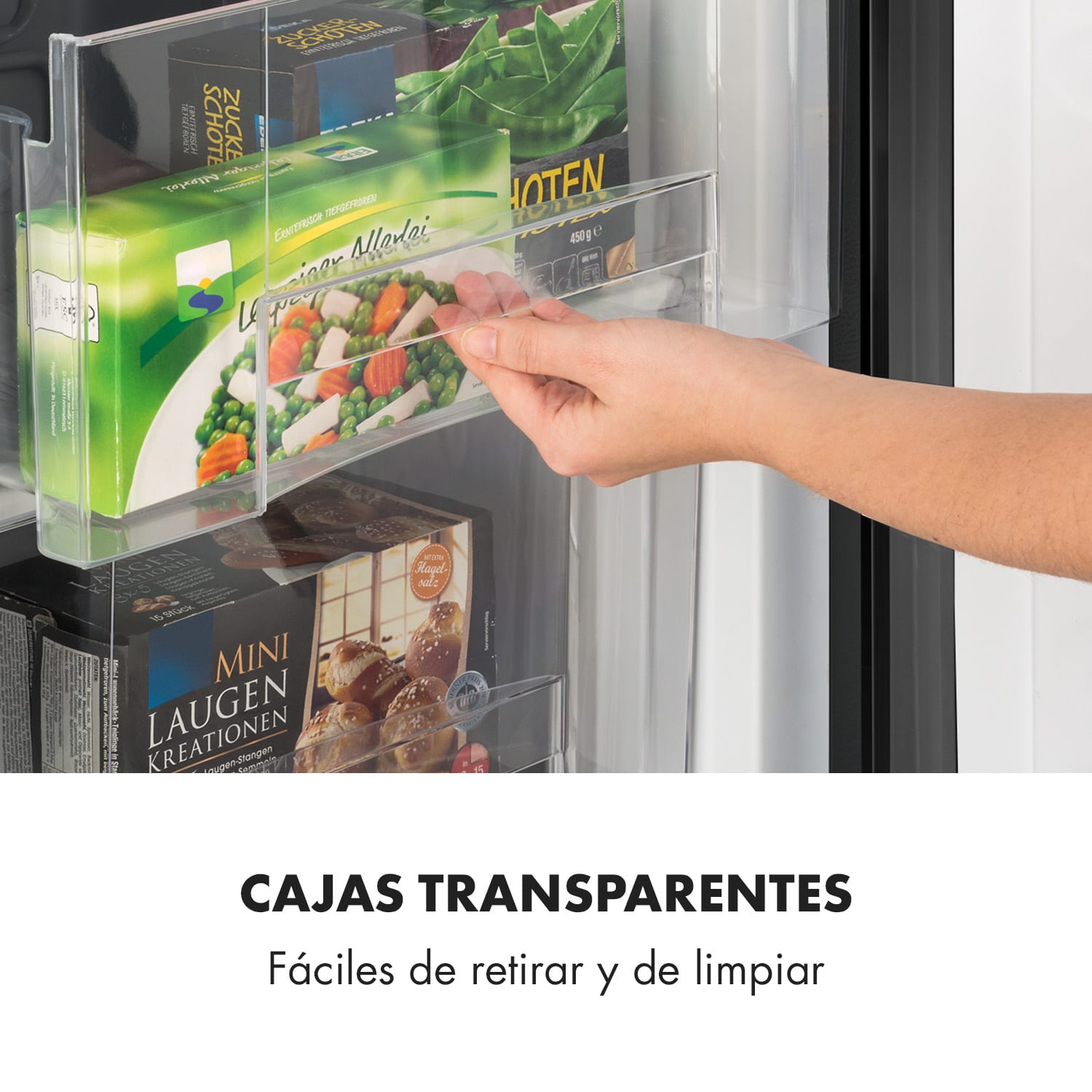 Congelador Garfield XXL 80l 3 cajas termostato Negro