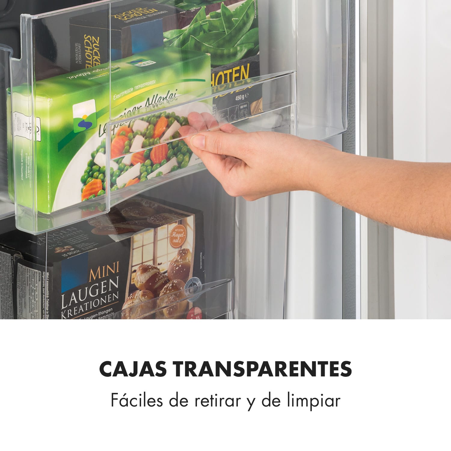 Congelador Garfield XXL 80l 3 cajas termostato Plata Metálica