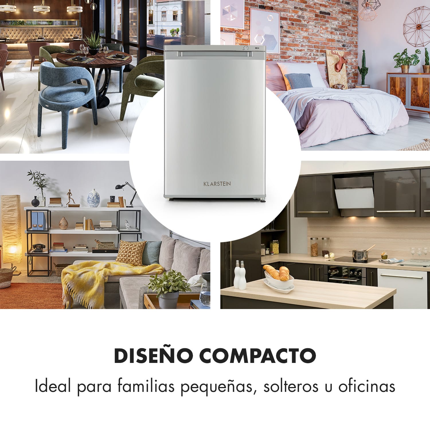 Congelador Garfield XXL 80l 3 cajas termostato Plata Metálica