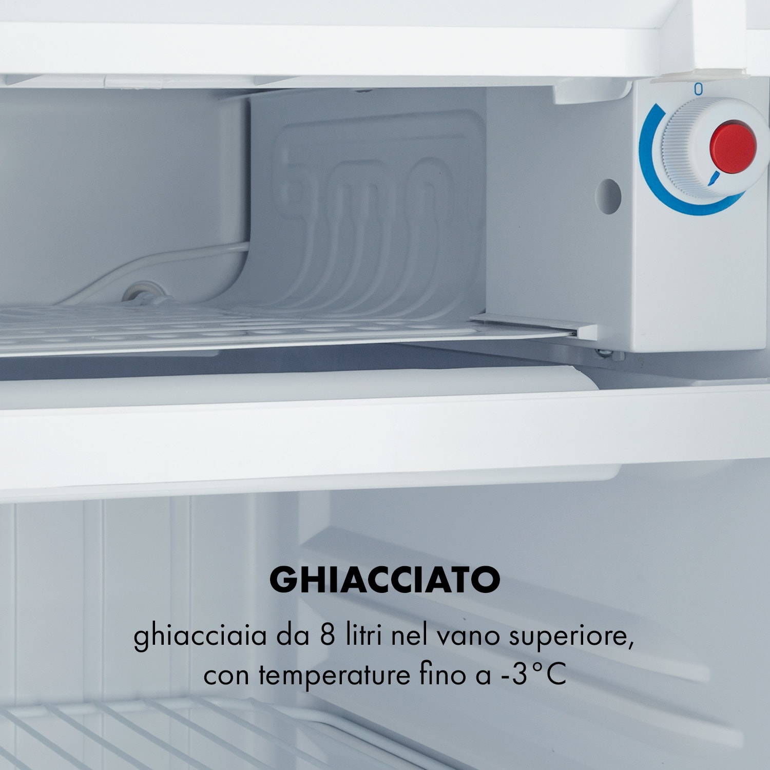 Frigorifero Yummy con vano congelatore 90 Litri 42dB 92 Ltr | Argento metallizzato