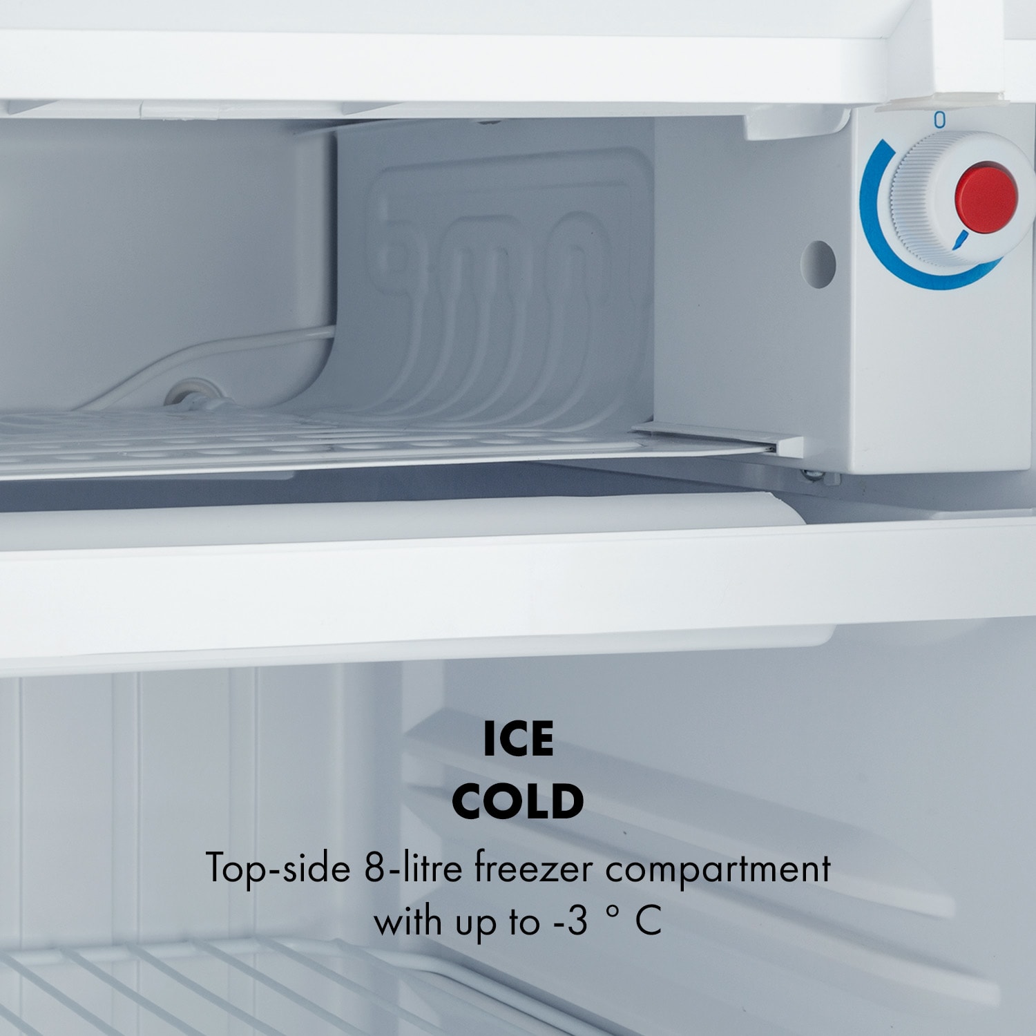 Yummy, lodówka z zamrażalnikiem, klasa energetyczna F, 90 l, 42 dB 92 Ltr | Srebrny Metal