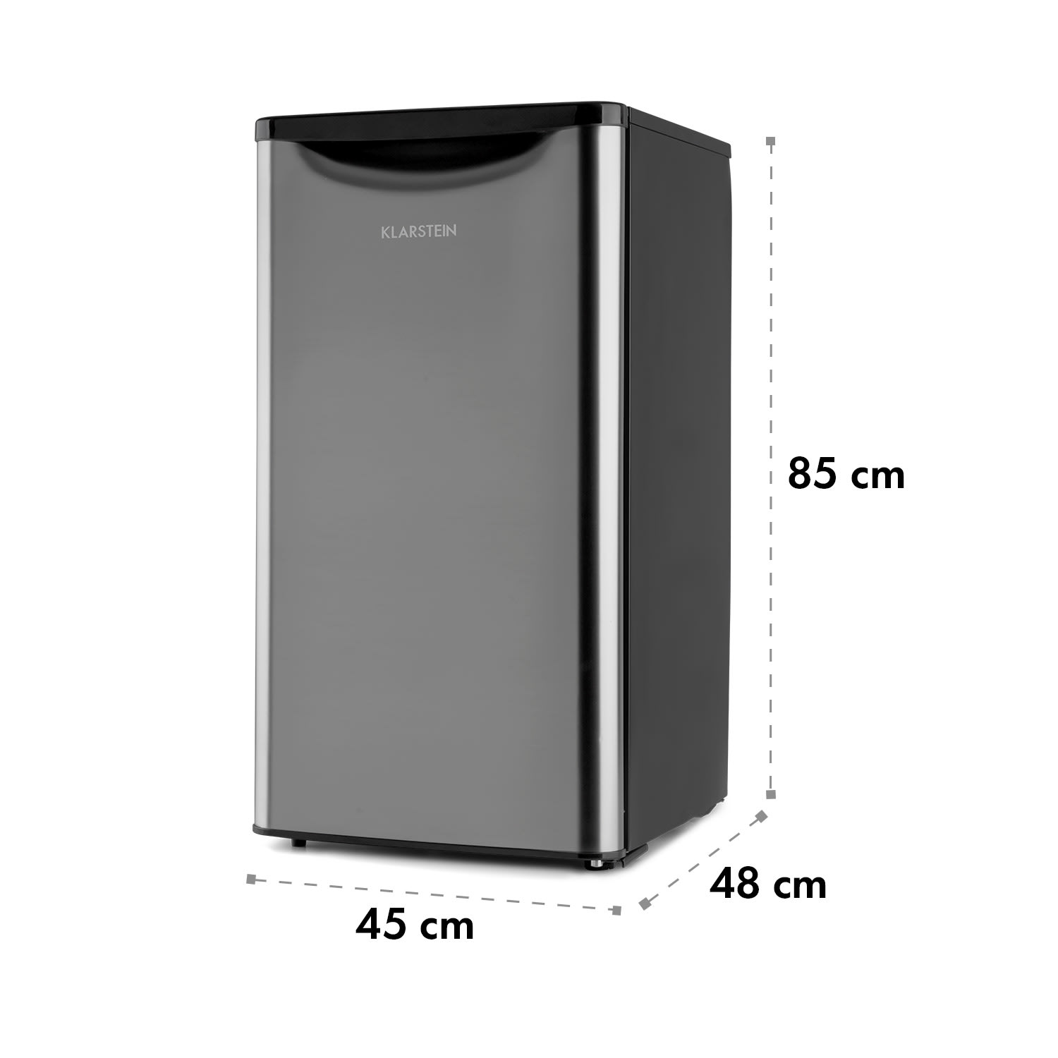 Yummy, lodówka z zamrażalnikiem, klasa energetyczna F, 90 l, 42 dB 92 Ltr | Srebrny Metal