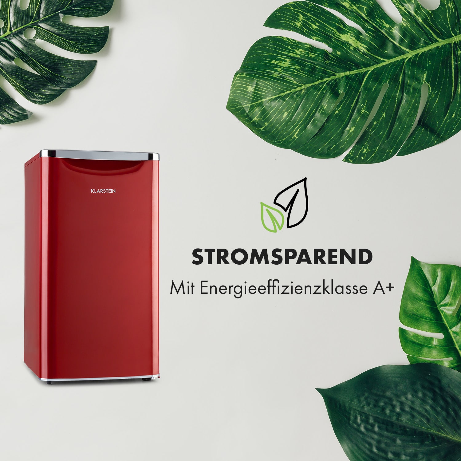 Yummy Kühlschrank mit Gefrierfach 90 Liter 42dB 92 Ltr | Rot
