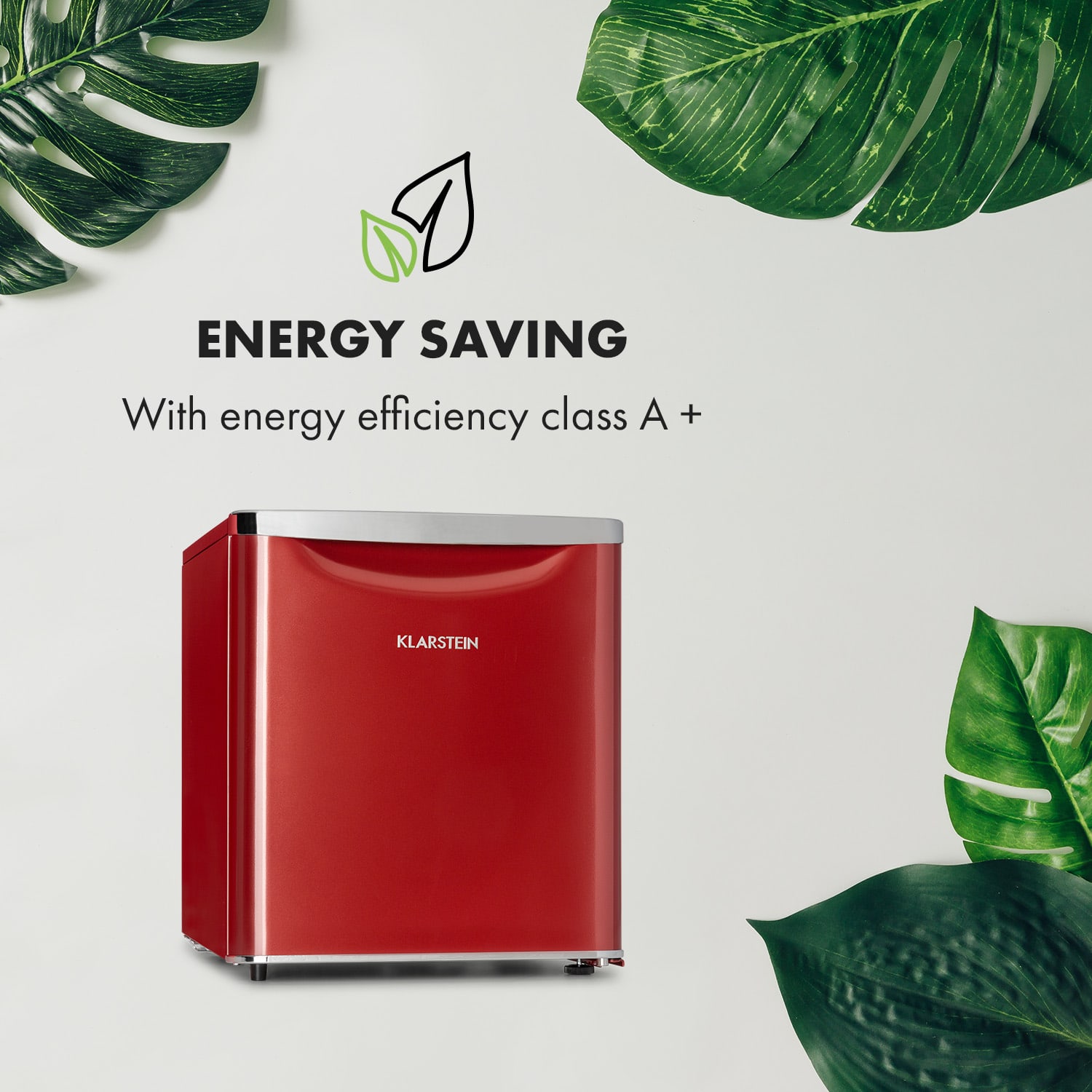 Yummy, lodówka z zamrażalnikiem, klasa energetyczna F, 45 l, 42 dB 45 Ltr | Czerwony