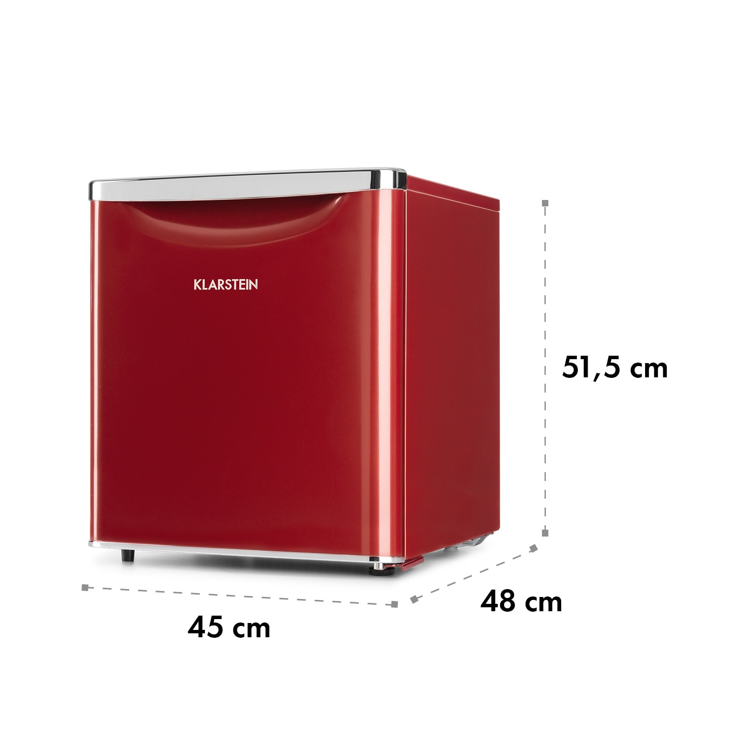 Yummy, lodówka z zamrażalnikiem, klasa energetyczna F, 45 l, 42 dB 45 Ltr | Czerwony