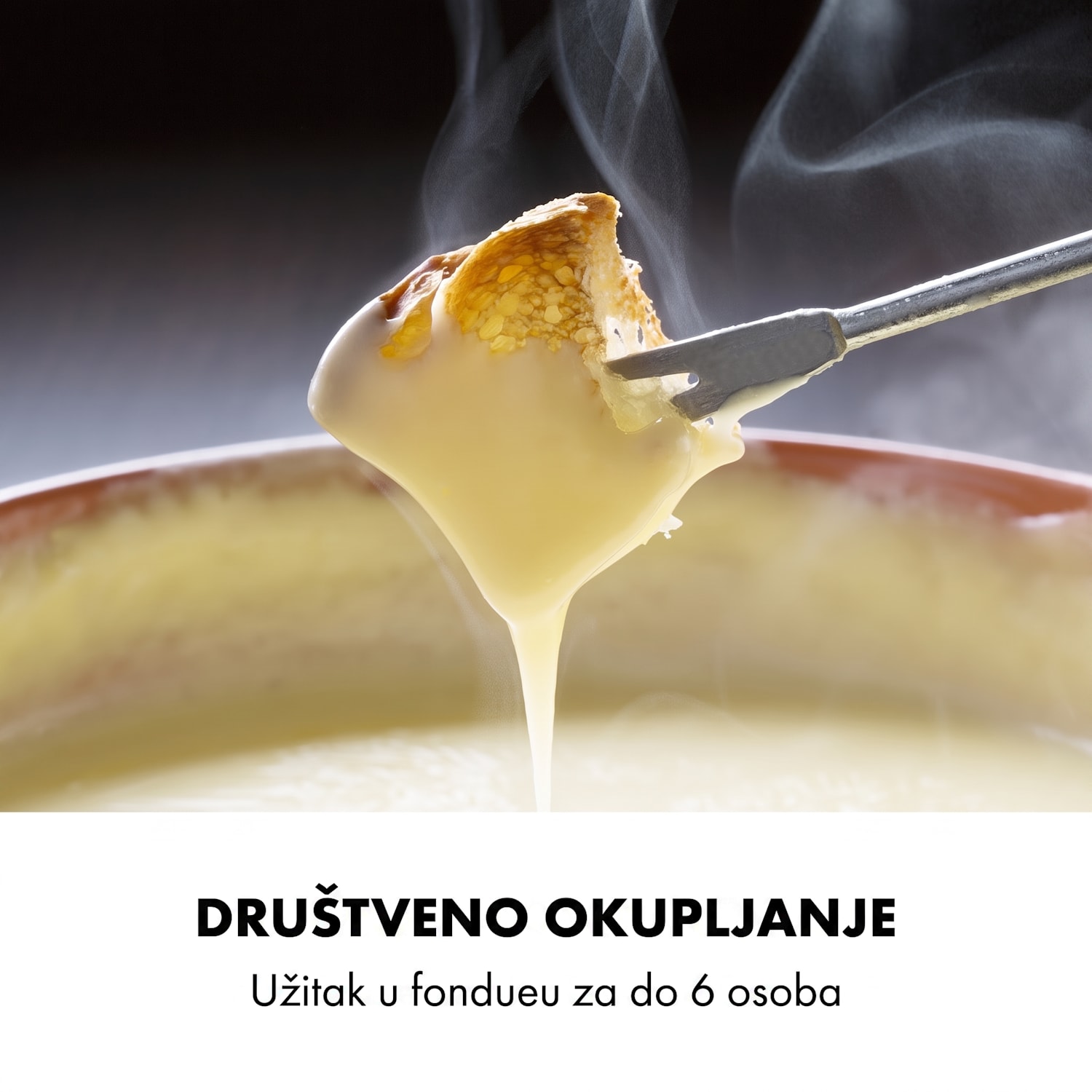 Bambus Fondue, lonac od nehrđajućeg čelika, 800W 