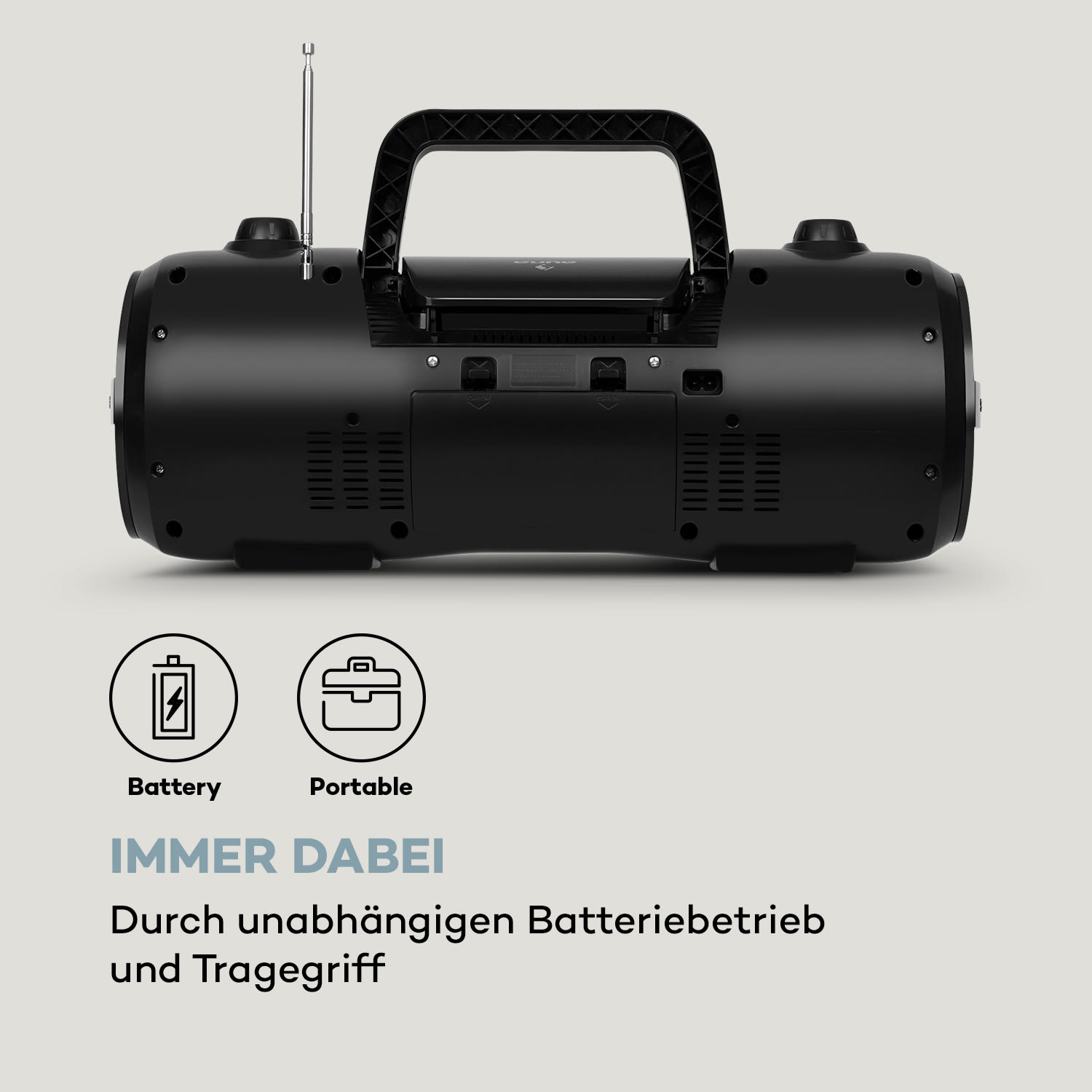 Soundblaster DAB Boombox Bluetooth CD/MP3/USB/AUX DAB+/UKW LED 50Wmax. 