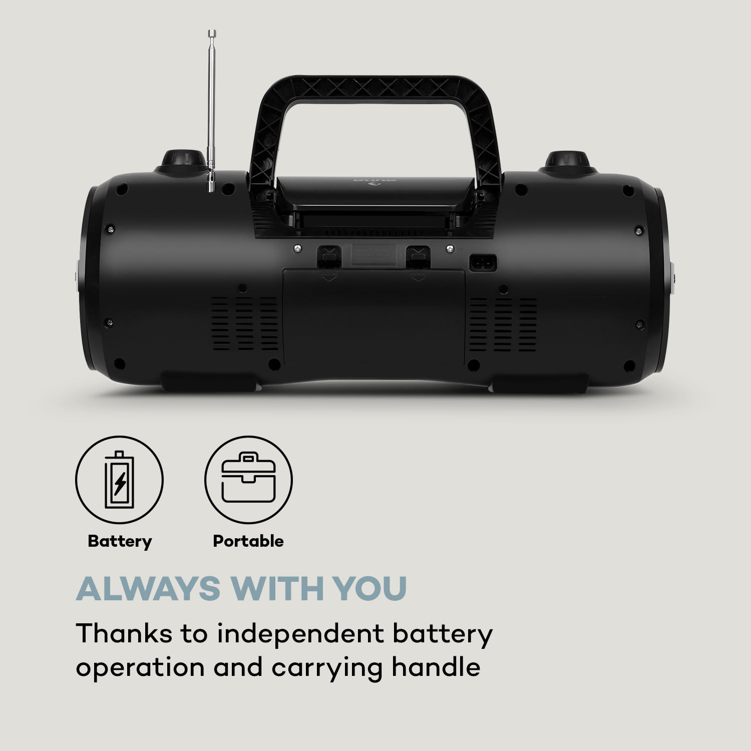 Soundblaster, DAB, Boombox, Bluetooth, CD / MP3 / USB / AUX, DAB + / UKW, LED, 50Wmax.