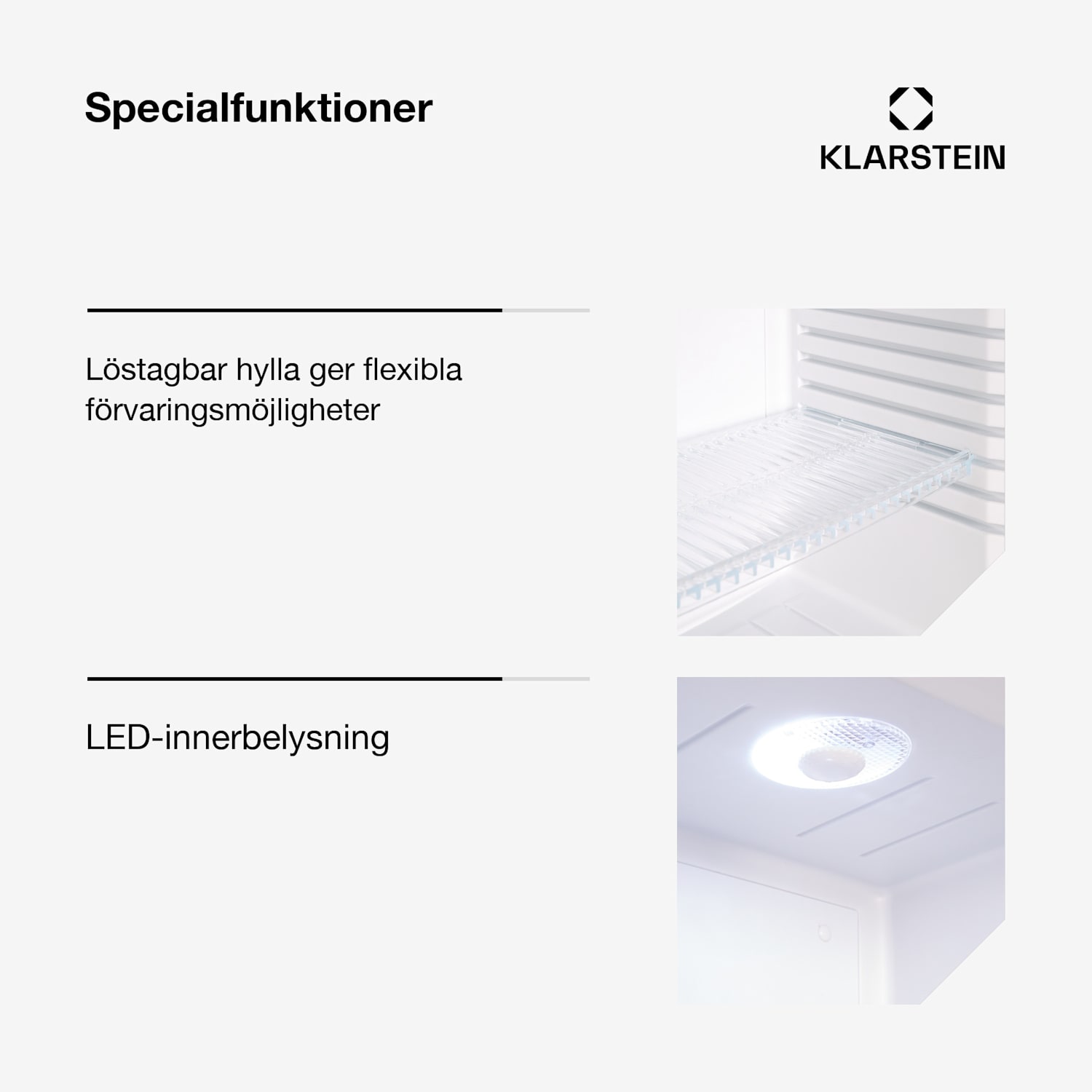 Brooklyn 24 Minikylskåp glasdörr LED hylla 