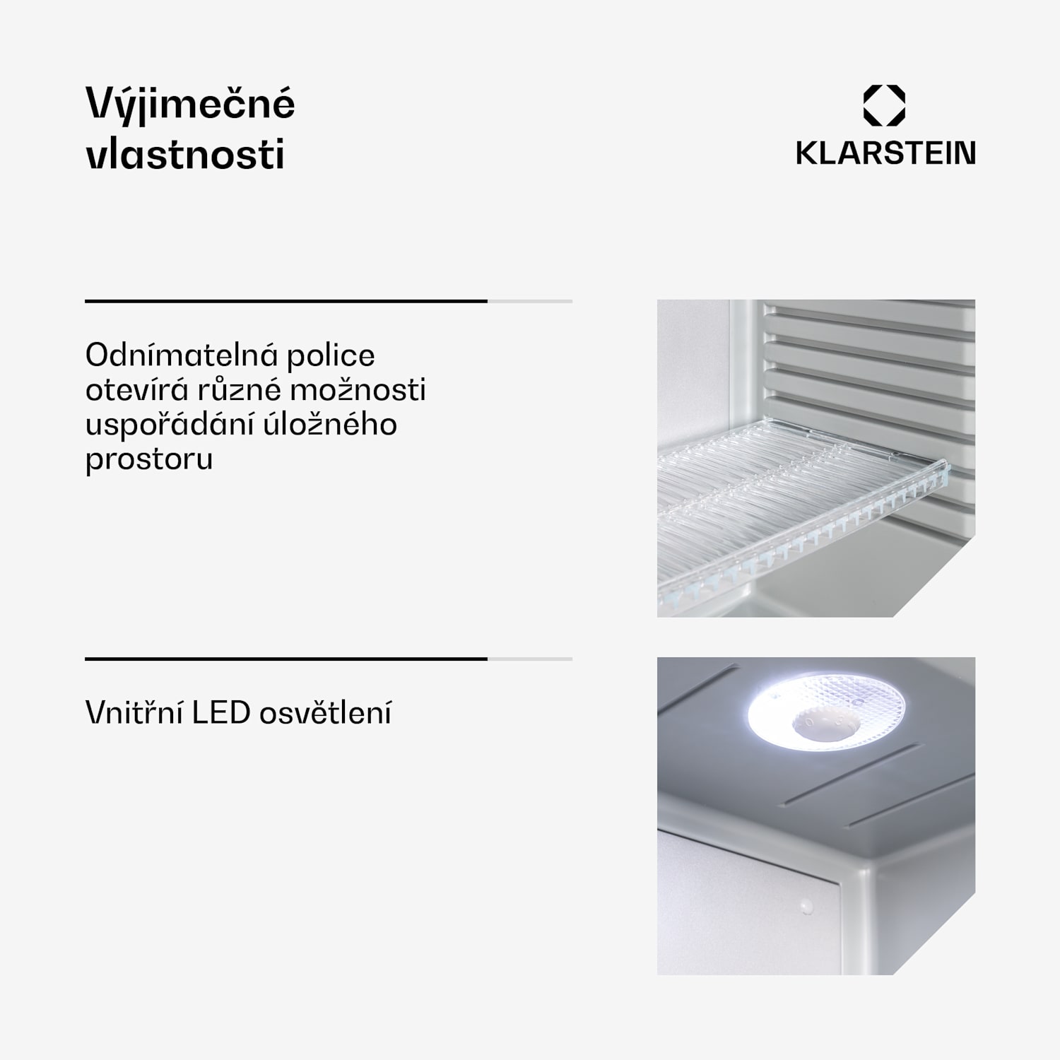 Brooklyn 24, mini lednice, 24 l, energetická třída E, skleněné dveře, LED, police, stříbrná 23 litrů | Stříbrná | Bílá