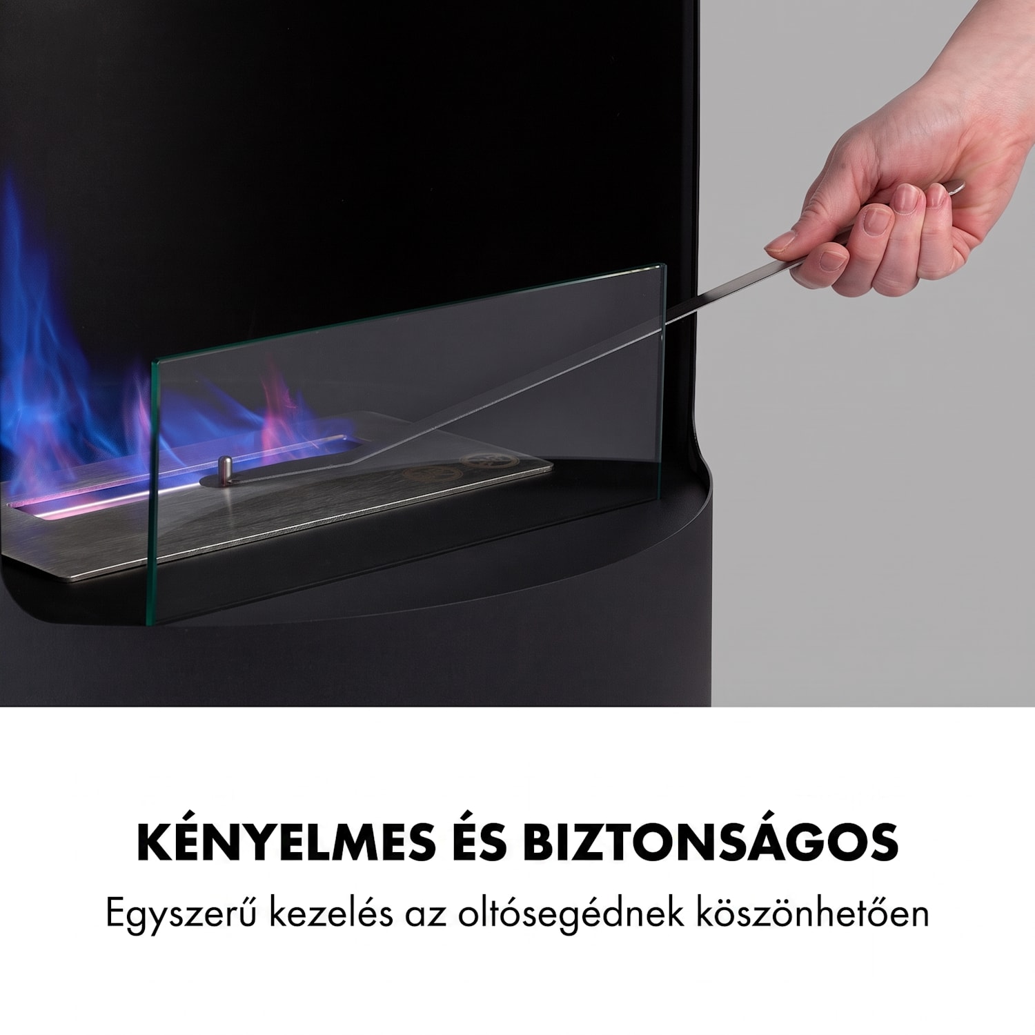 Phantasma Niro, etanol kandalló, biztonsági égő, tűzoltó készülék, 3,5 h égési idő 