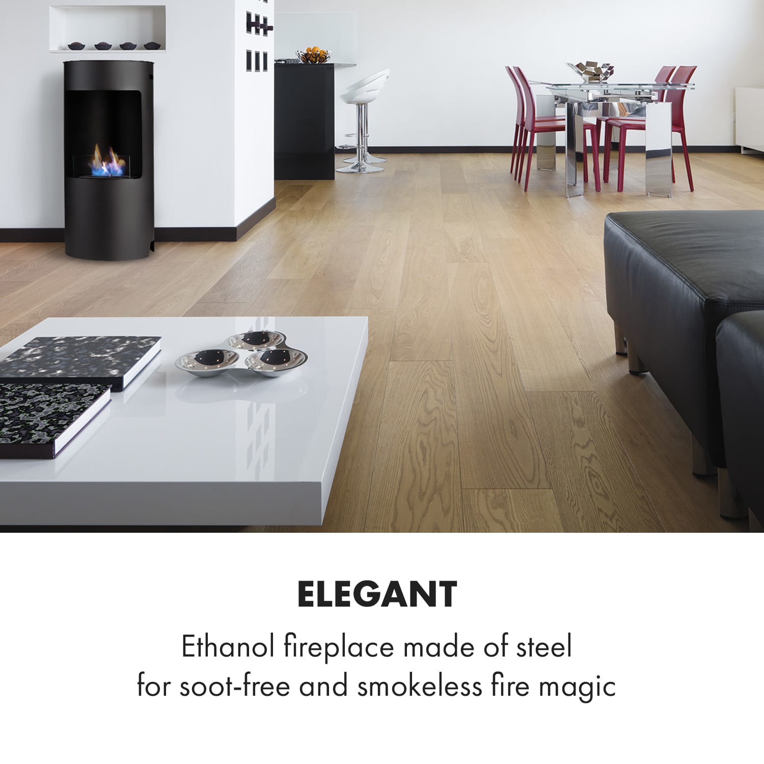 Phantasma Niro, етанолова камина, предпазна горелка, помощник за гасене, време на горене 3,5 часа 