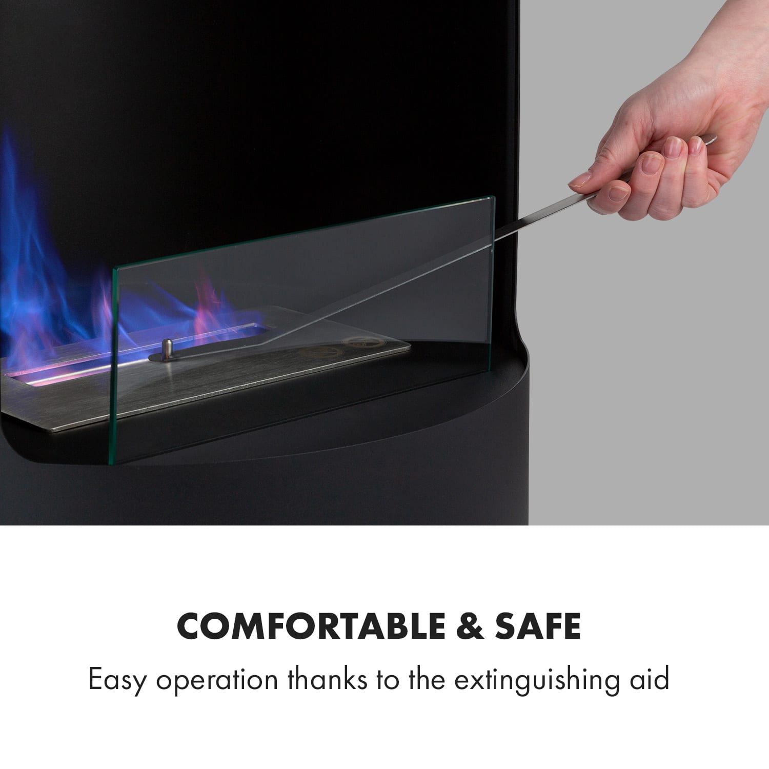 Phantasma Niro, етанолова камина, предпазна горелка, помощник за гасене, време на горене 3,5 часа 