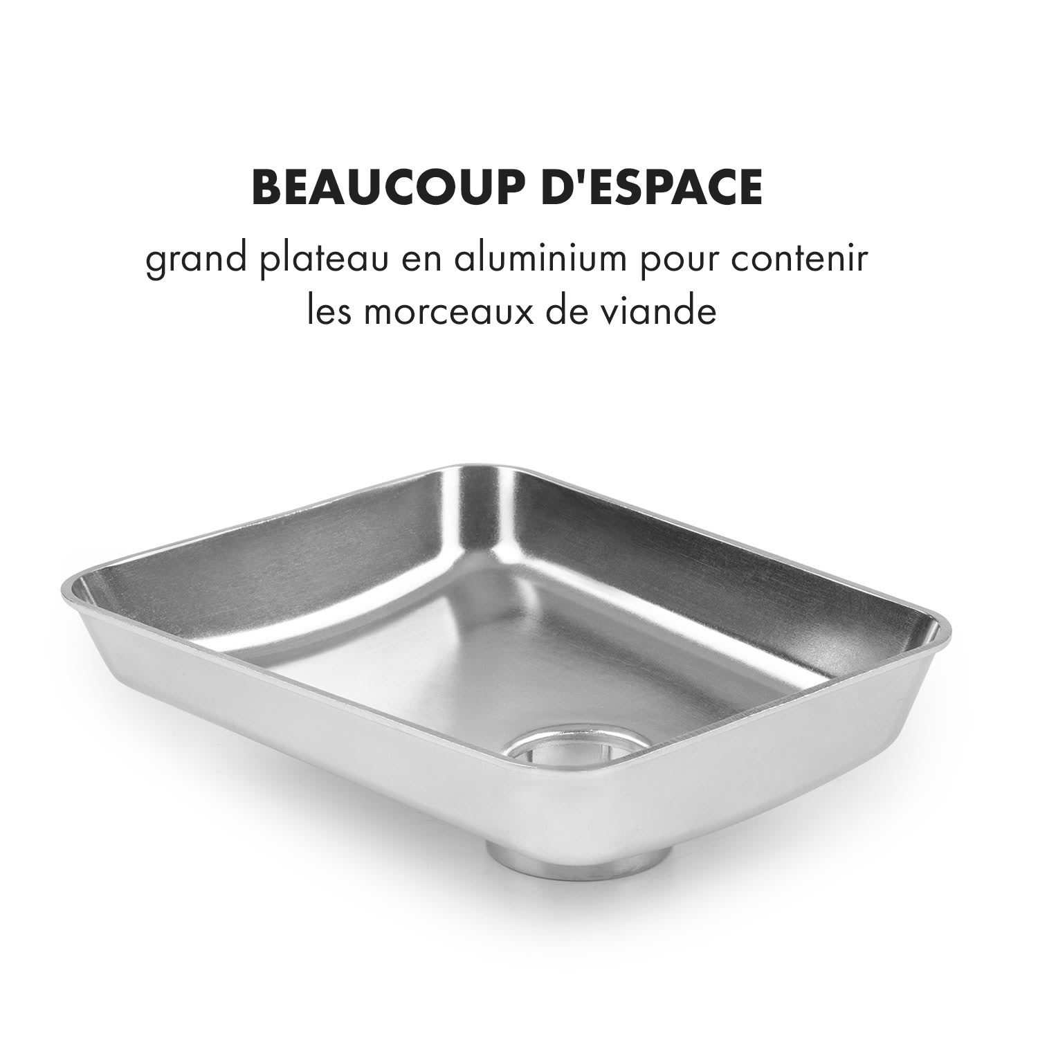 Hachoir à viande électrique Kraftprotz 700W moteur cuivre acier inoxydable noir Noir