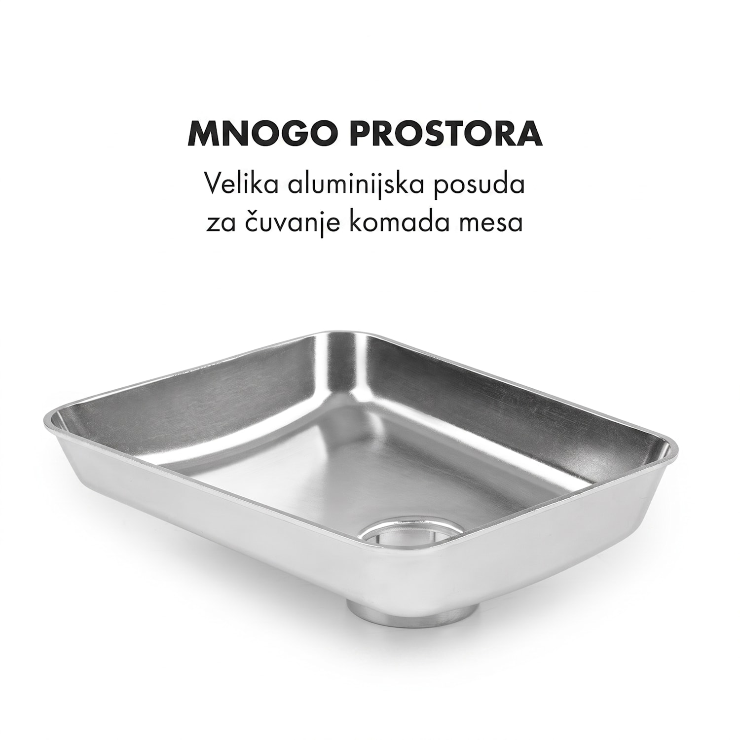 Kraftprotz, električna mašina za mljevenje mesa, 700 W, bakreni motor, nehrđajući čelik, crna Crna