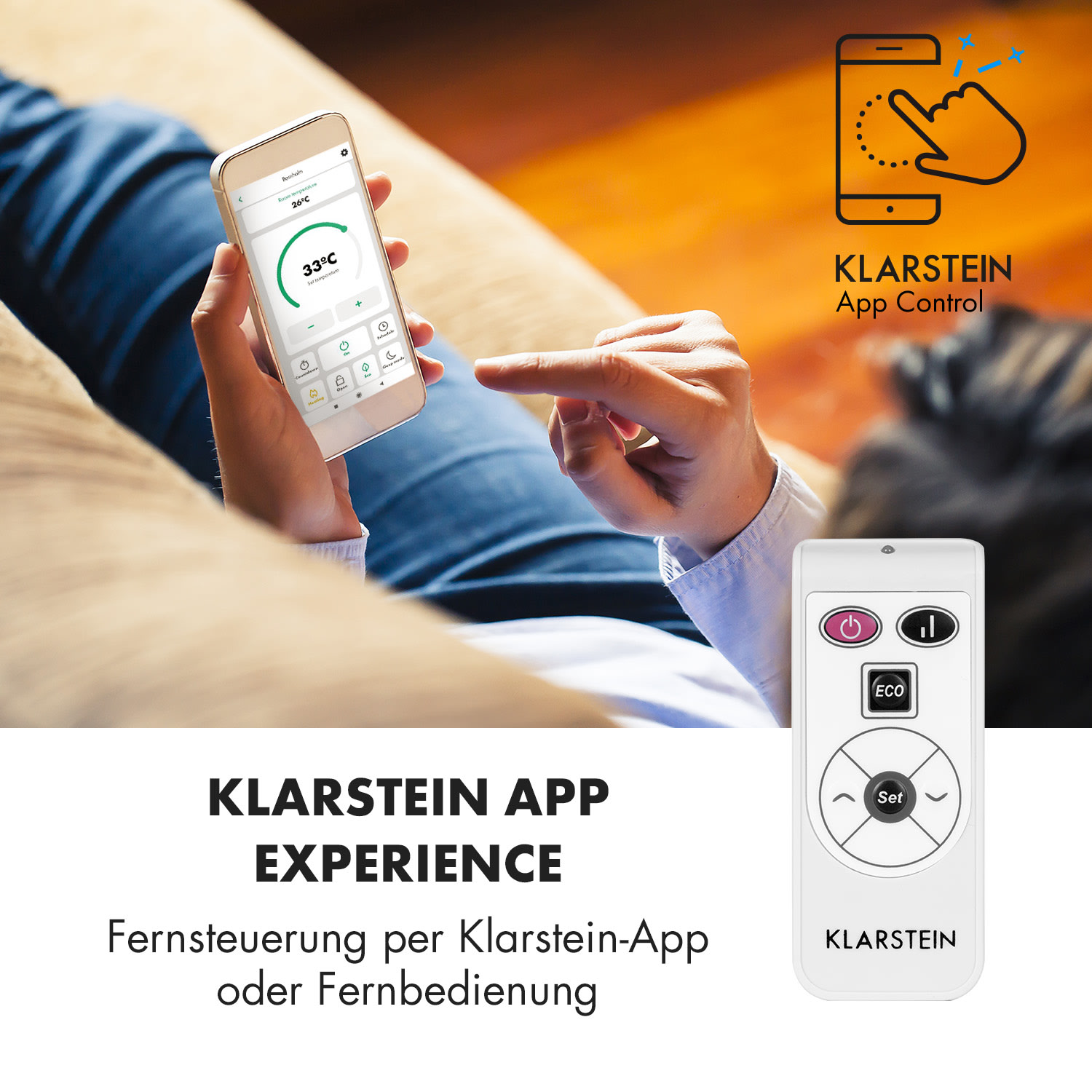 Bornholm Single Smart Konvektionsheizgerät 1000 W App-Steuerung Weiß