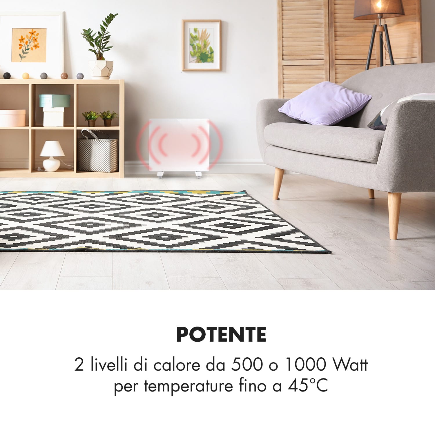 Bornholm Single Smart - Stufa a convezione, 1000 W, controllo tramite app 