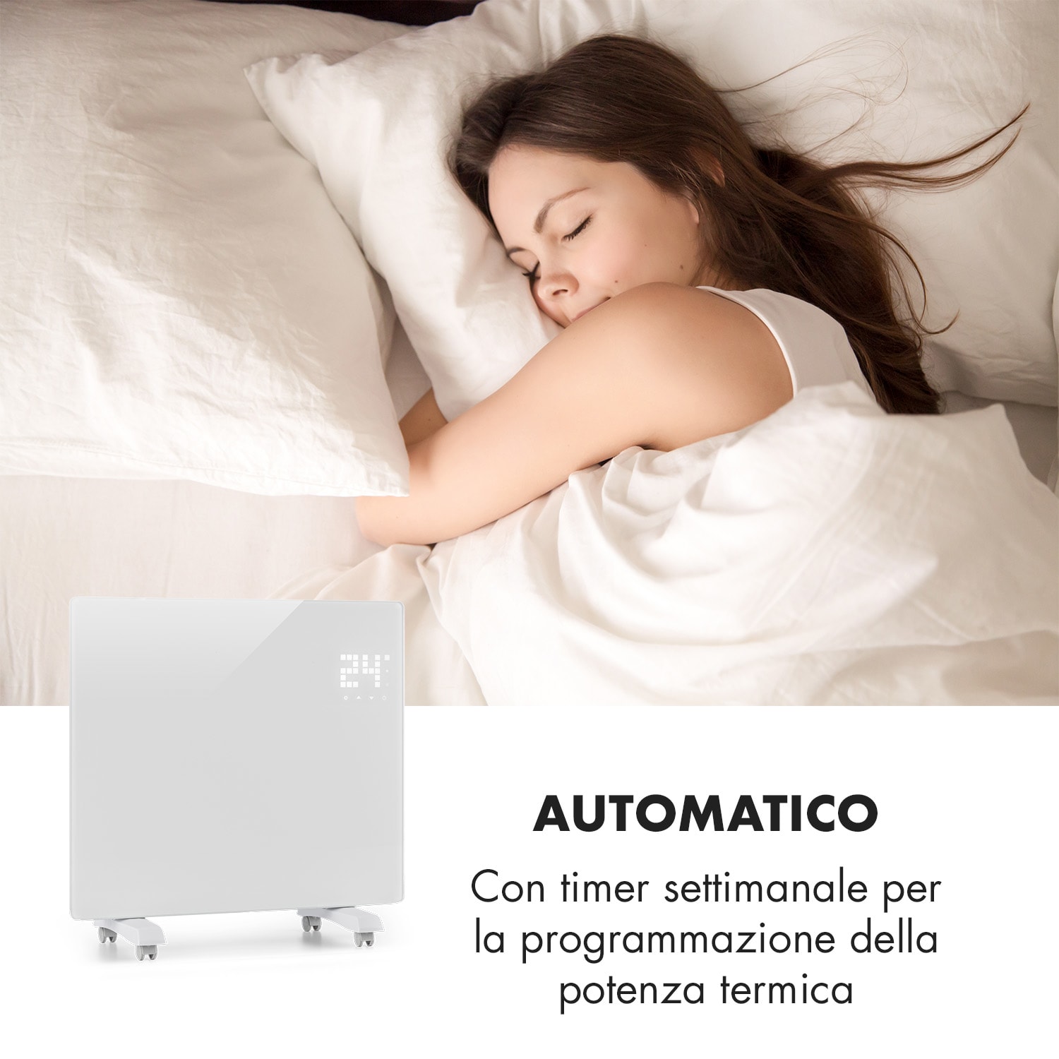 Bornholm Single Smart - Stufa a convezione, 1000 W, controllo tramite app 